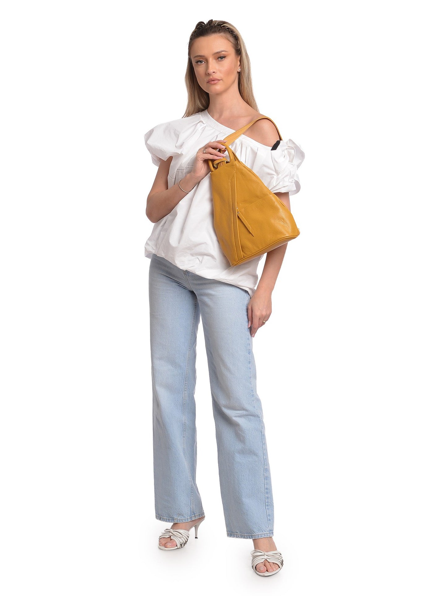 Isabella Rhea Backpack IR 190 – Rucksack aus echtem Leder, Hergestellt in Italien