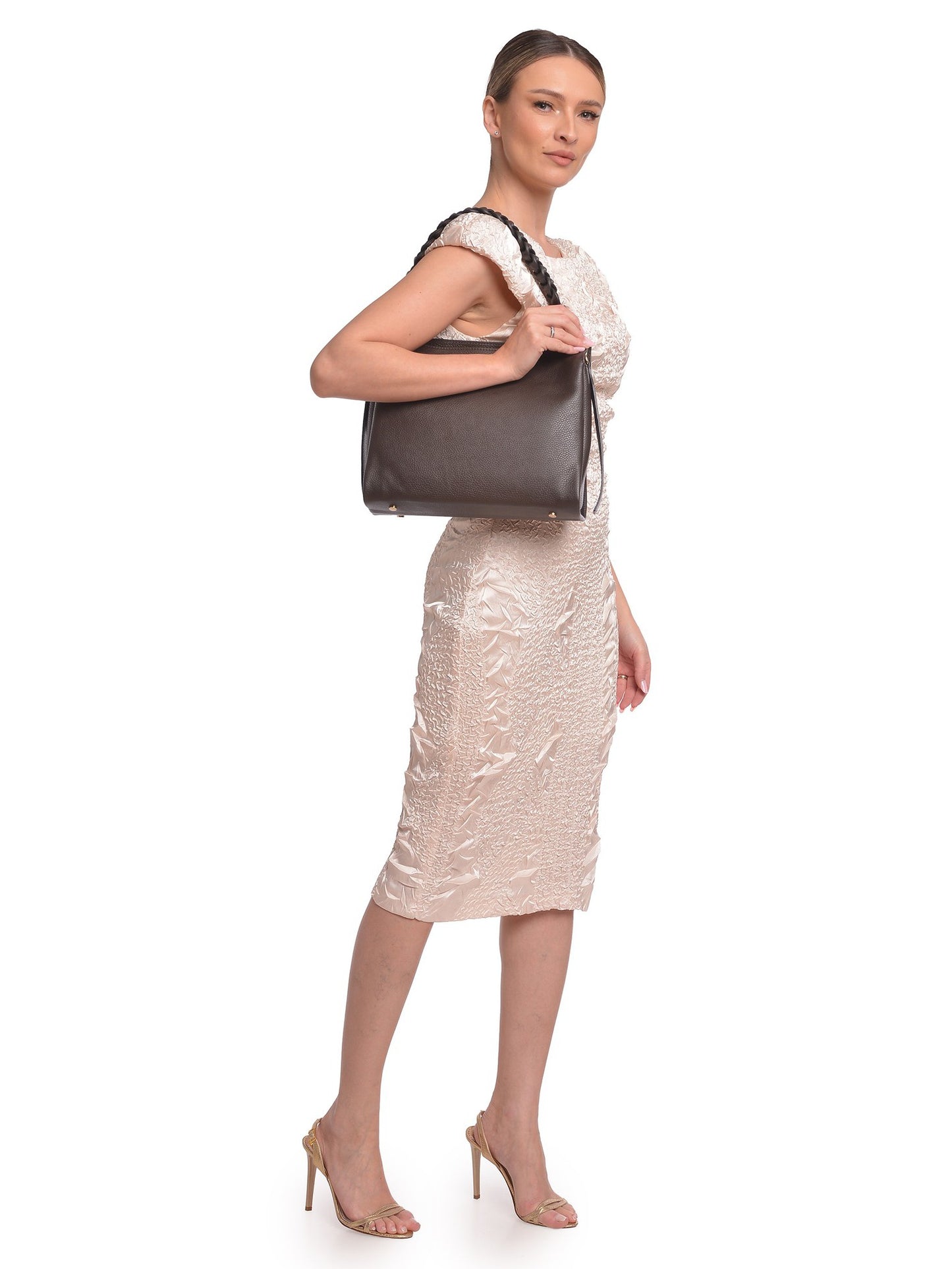 Luisa Vannini Shoulder Bag LV 1001T – Handtasche aus echtem Leder, Hergestellt in Italien