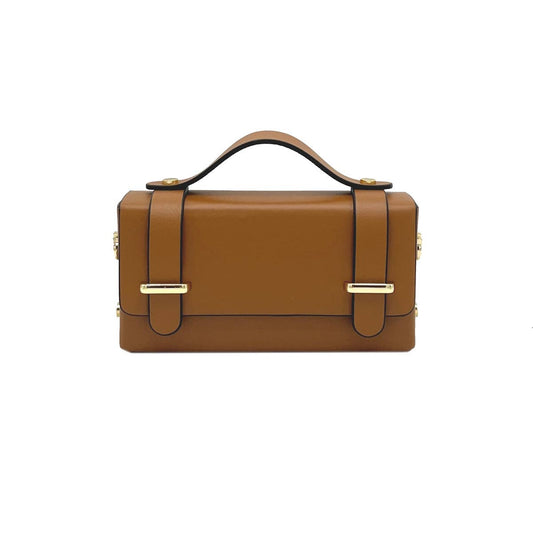 Mini-Clutch aus echtem Leder mit Kette, Hergestellt in Italien, Art. 112591