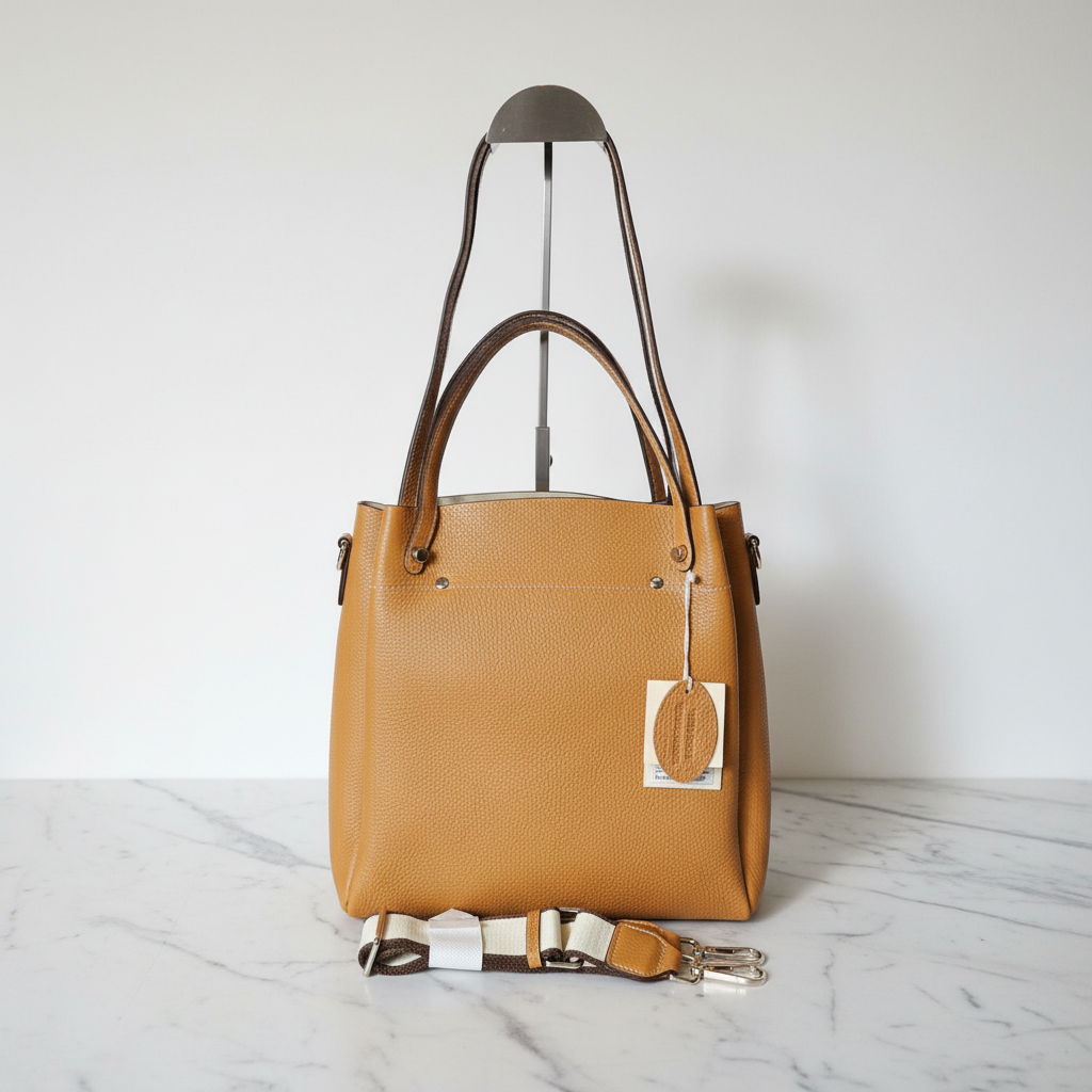 Damen Schultertasche aus echtem Leder, Hergestellt in Italien, Art. 2402NEW