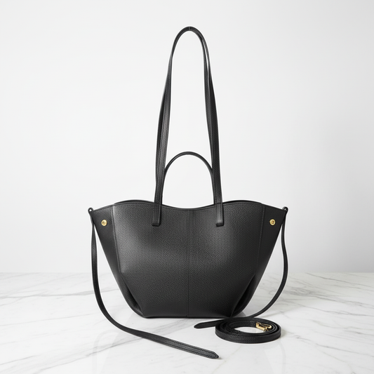 Borsa Bella Media aus echtem Leder, Hergestellt in Italien