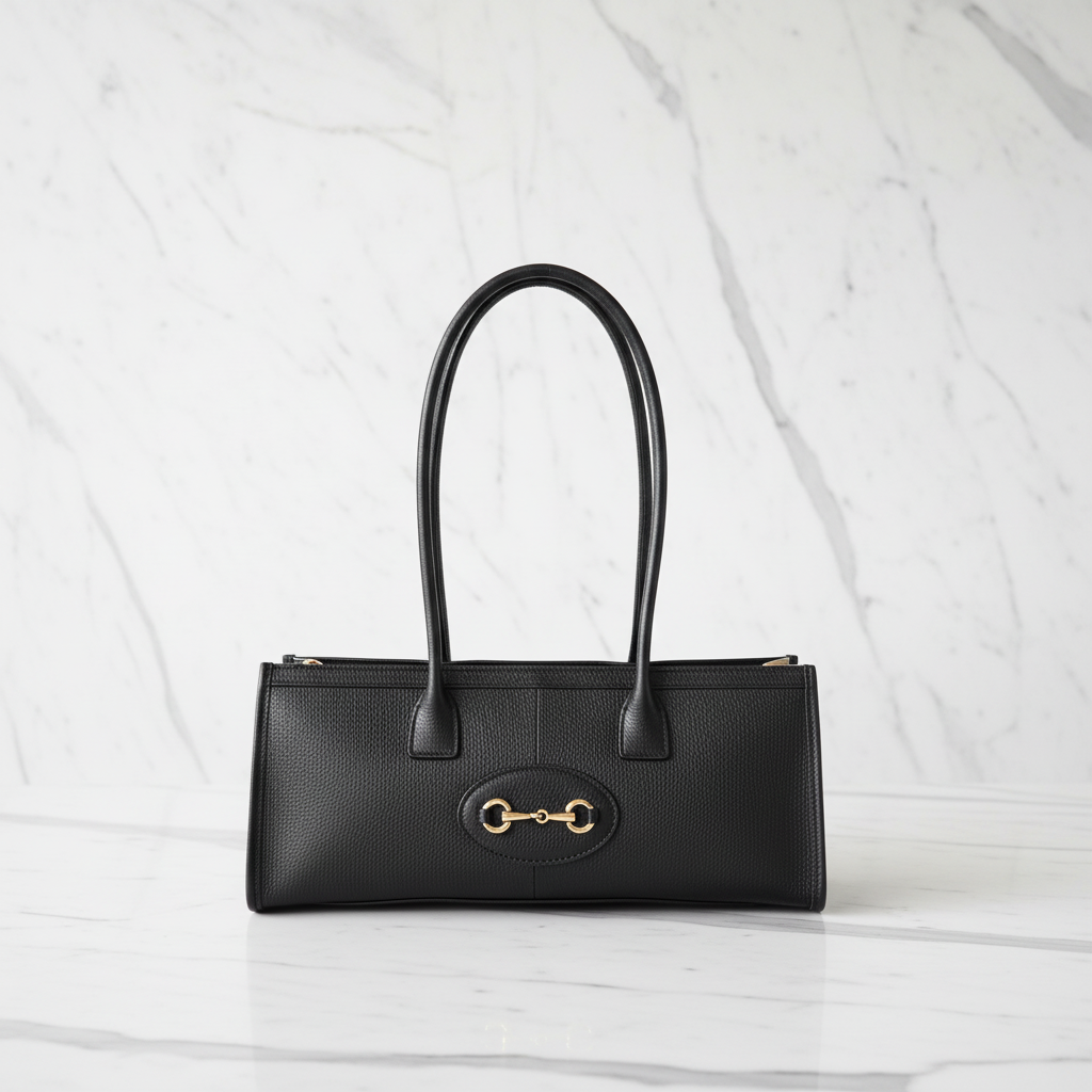 Borse Cucci aus echtem Dollaro-Leder Nero, Hergestellt in Italien