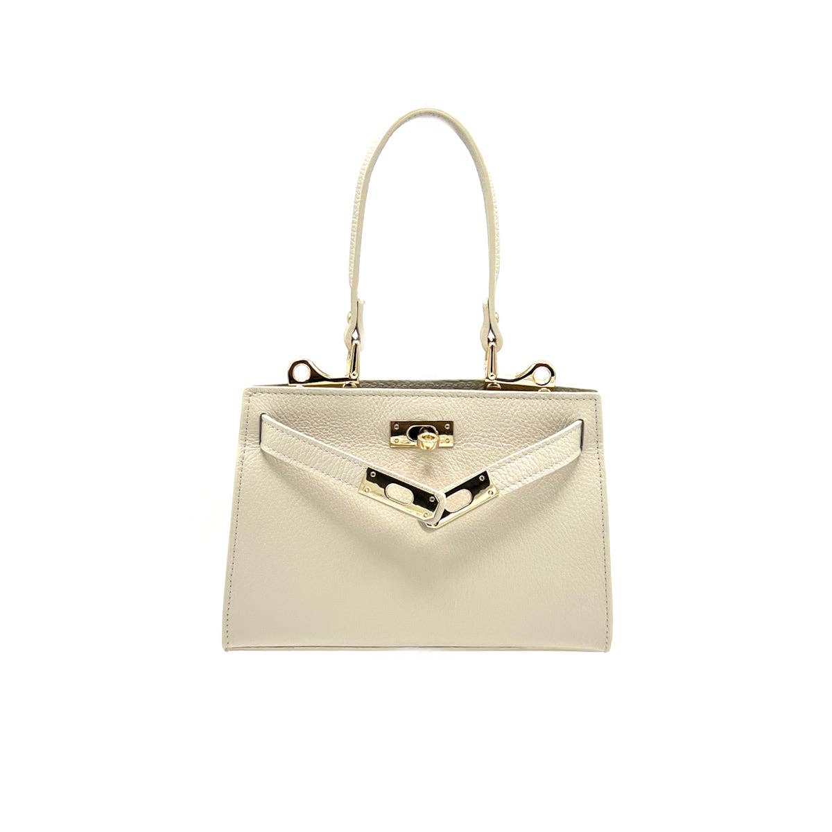 Kleine Lederschultertasche Made in Italy – Art. 112607 | Beige