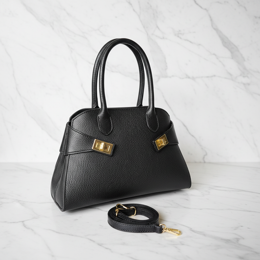 Borsa Serena aus echtem Dollaro-Leder, Hergestellt in Italien