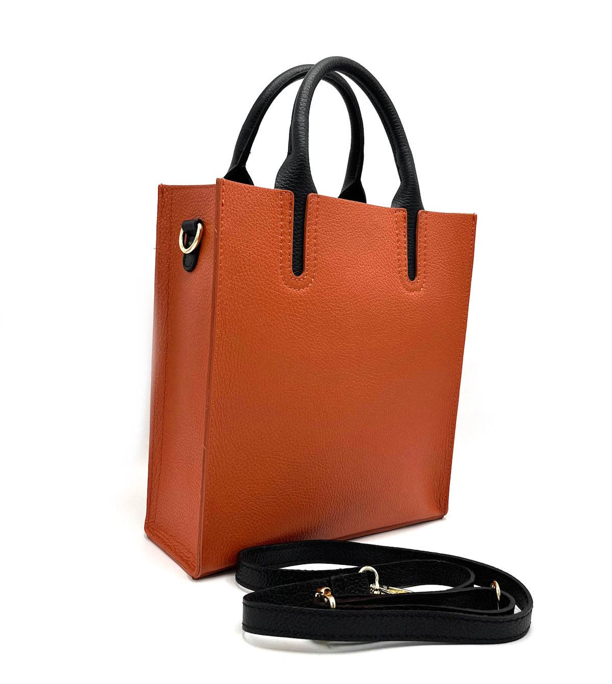 Ledertasche Damen mit Schulterriemen Made in Italy – Art. 112445 | Orange