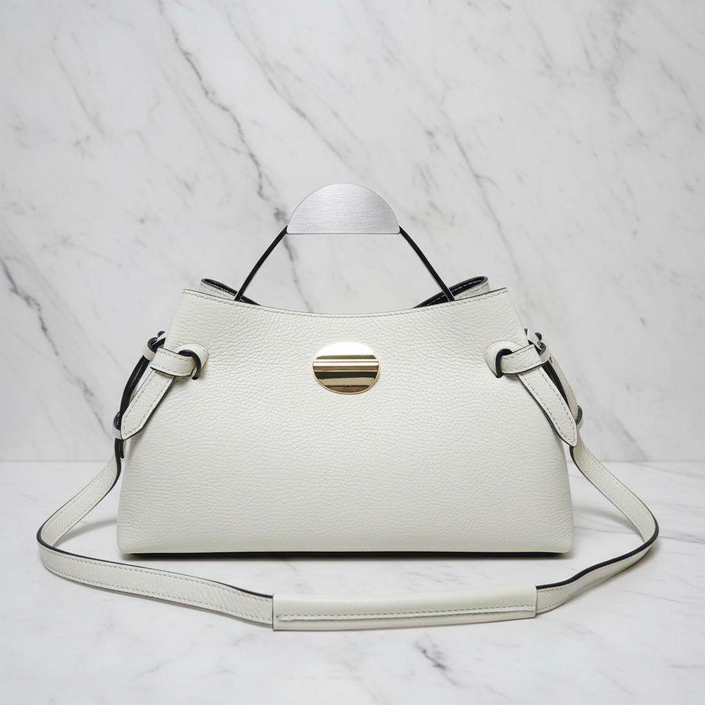 Elegante Ledertasche A00097 – Avorio