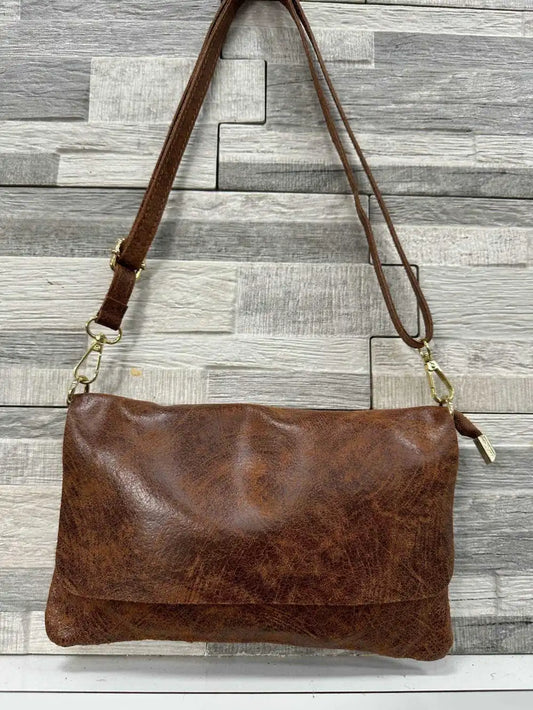 Borsette Linda aus echtem Wildleder, Hergestellt in Italien