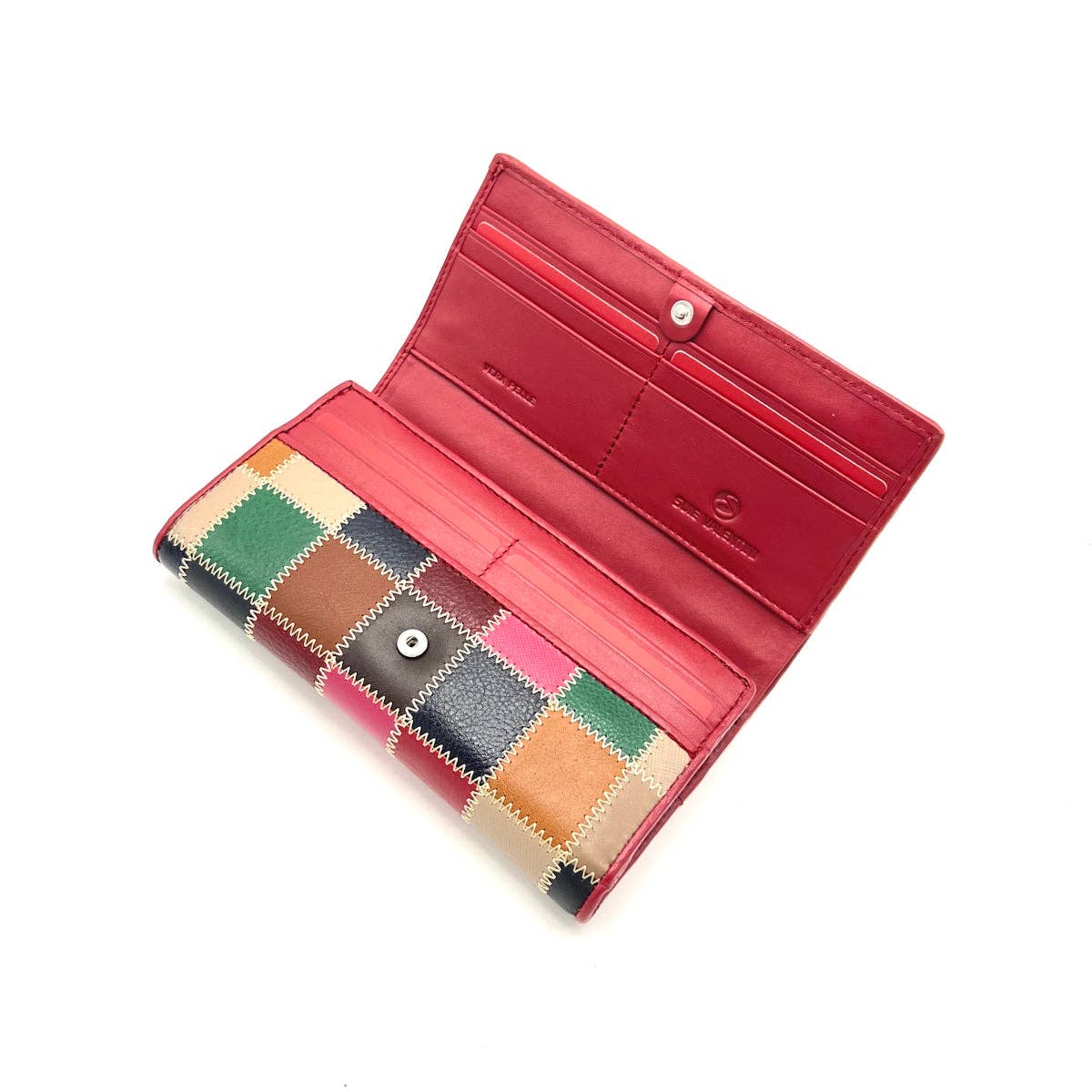 Damen-Geldbörse aus echtem Leder, Patchwork, Art. 895.500