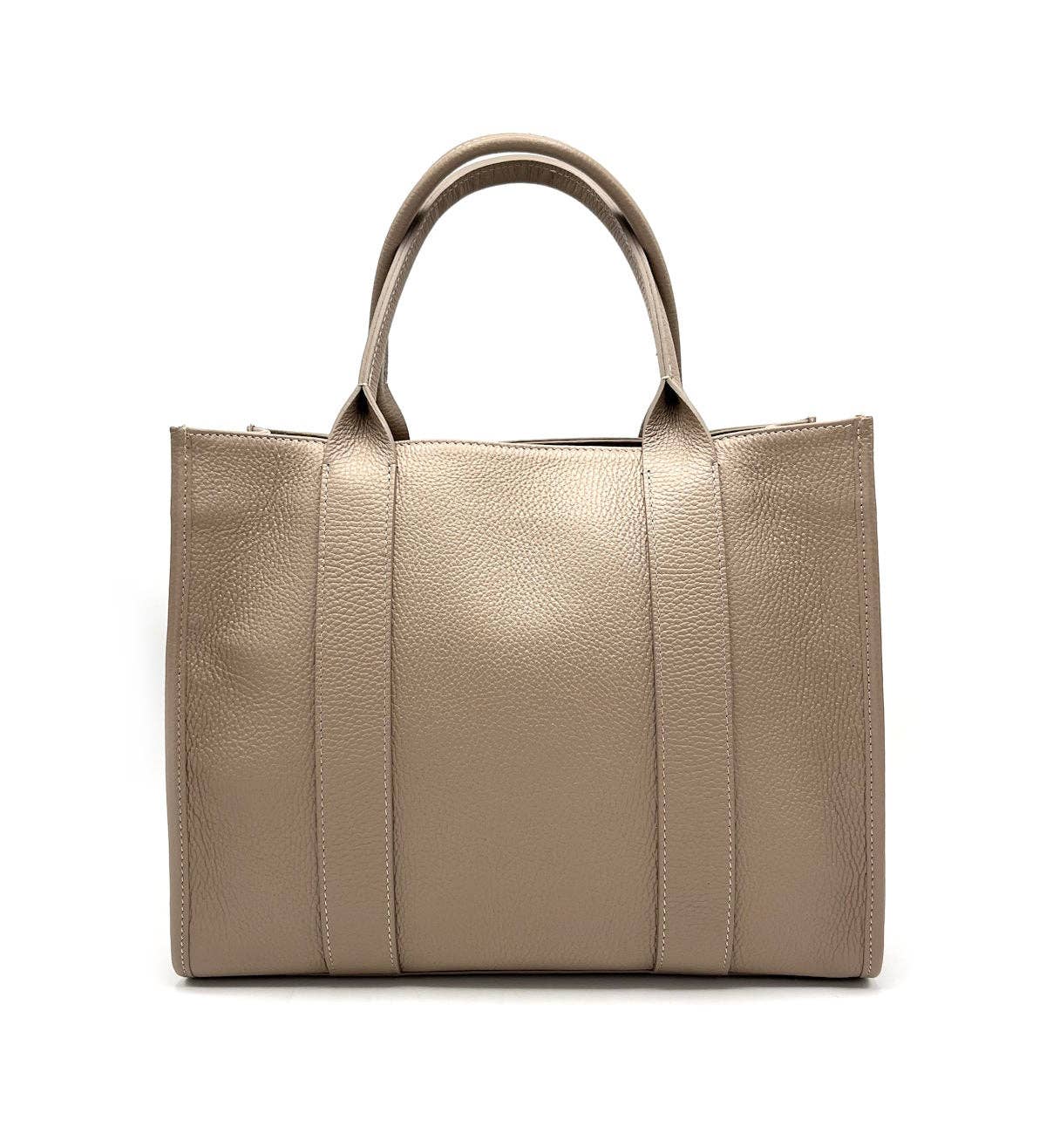 Große Ledertasche Damen Made in Italy – Art. 112428 | Taupe