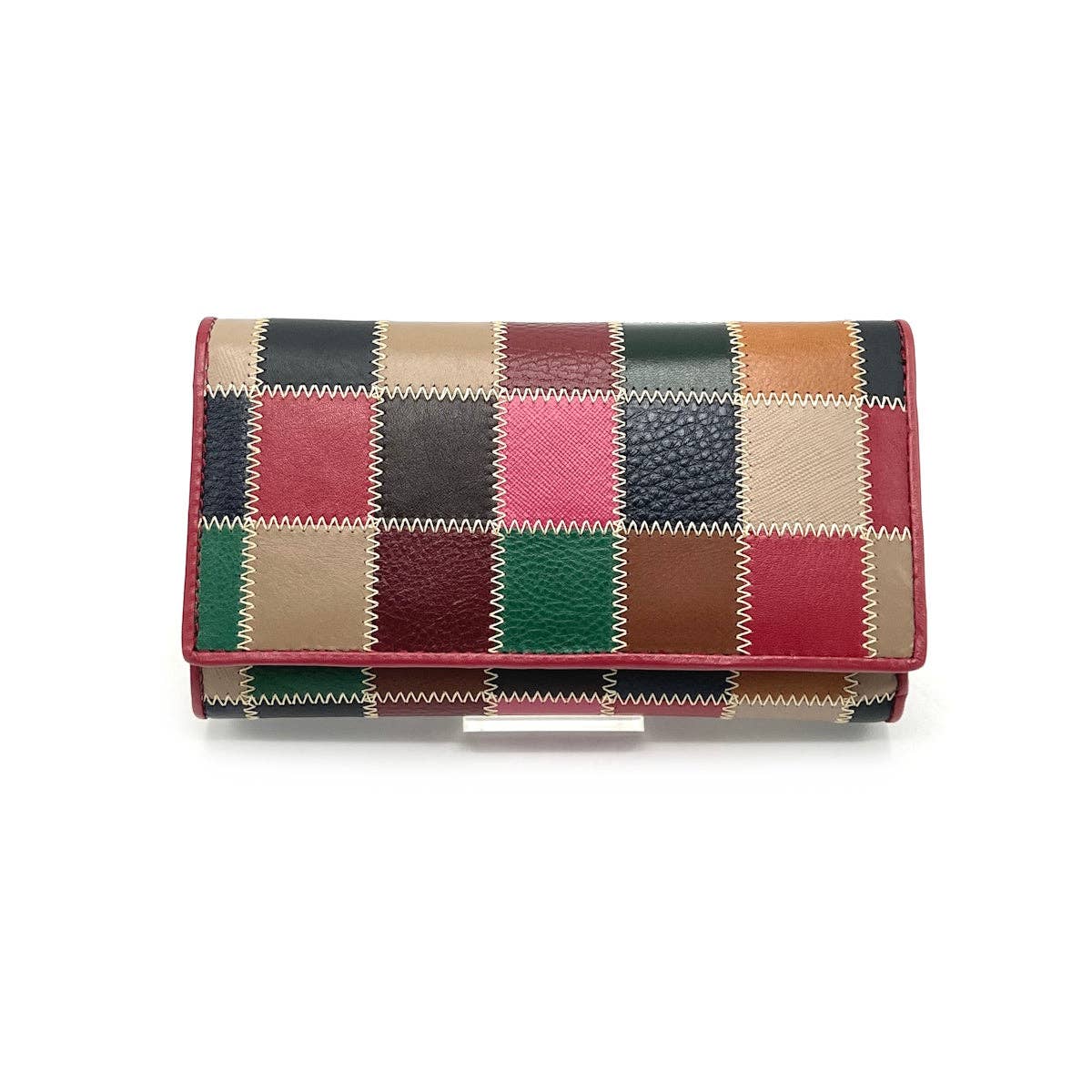 Damen-Geldbörse aus echtem Leder, Patchwork, Art. 895.500