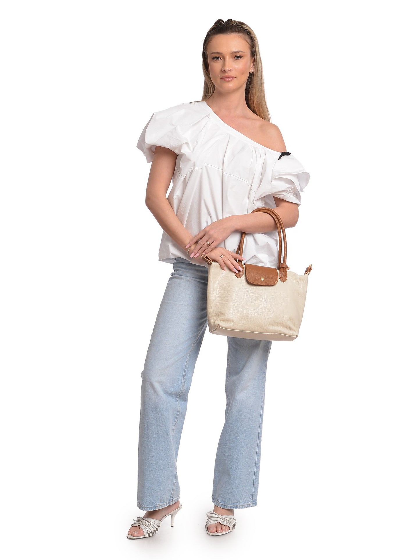 Anna Luchini Shoulder Bag AL 156 – Handtasche aus echtem Leder, Hergestellt in Italien