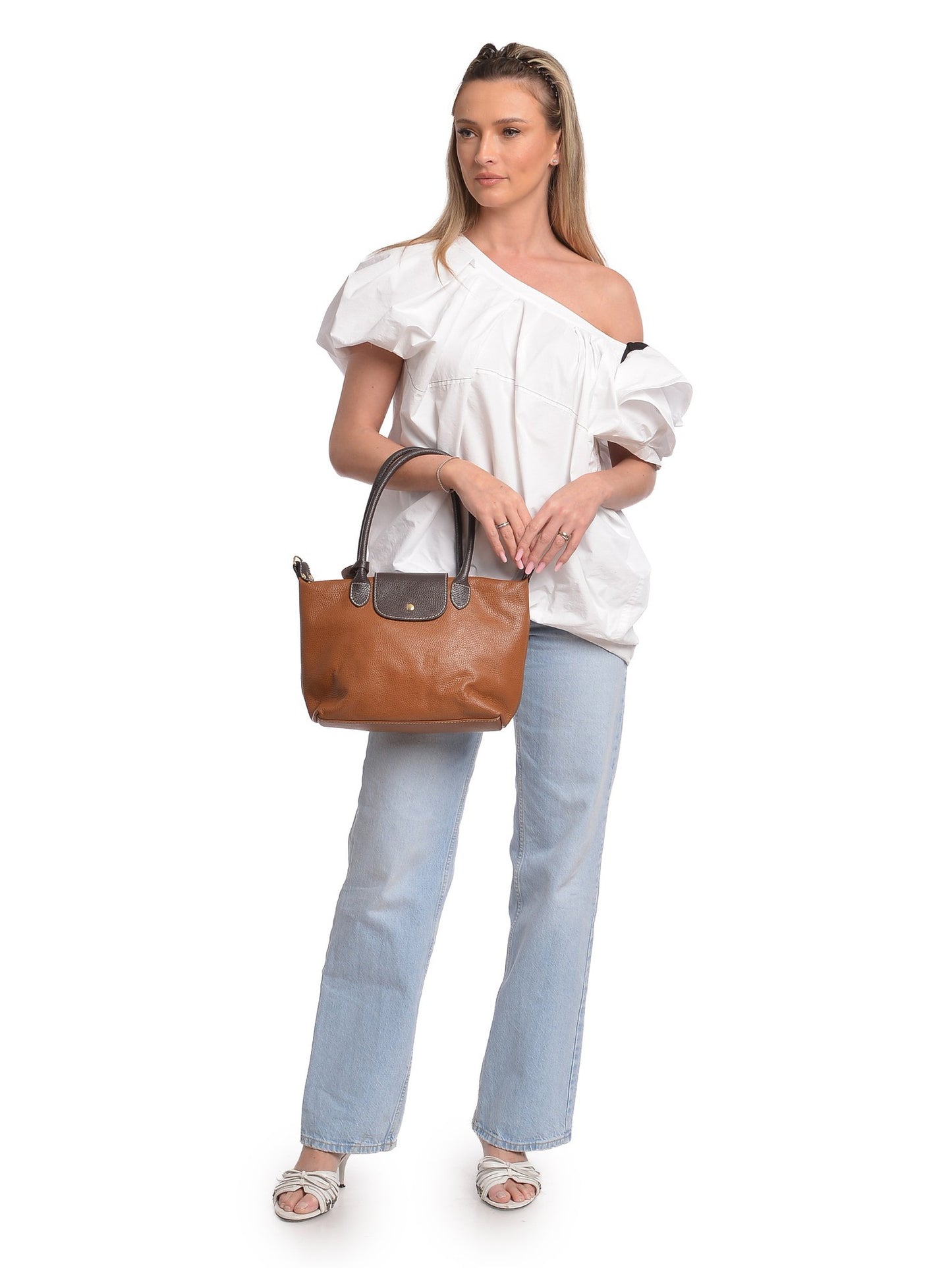 Anna Luchini Shoulder Bag AL 156 – Handtasche aus echtem Leder, Hergestellt in Italien
