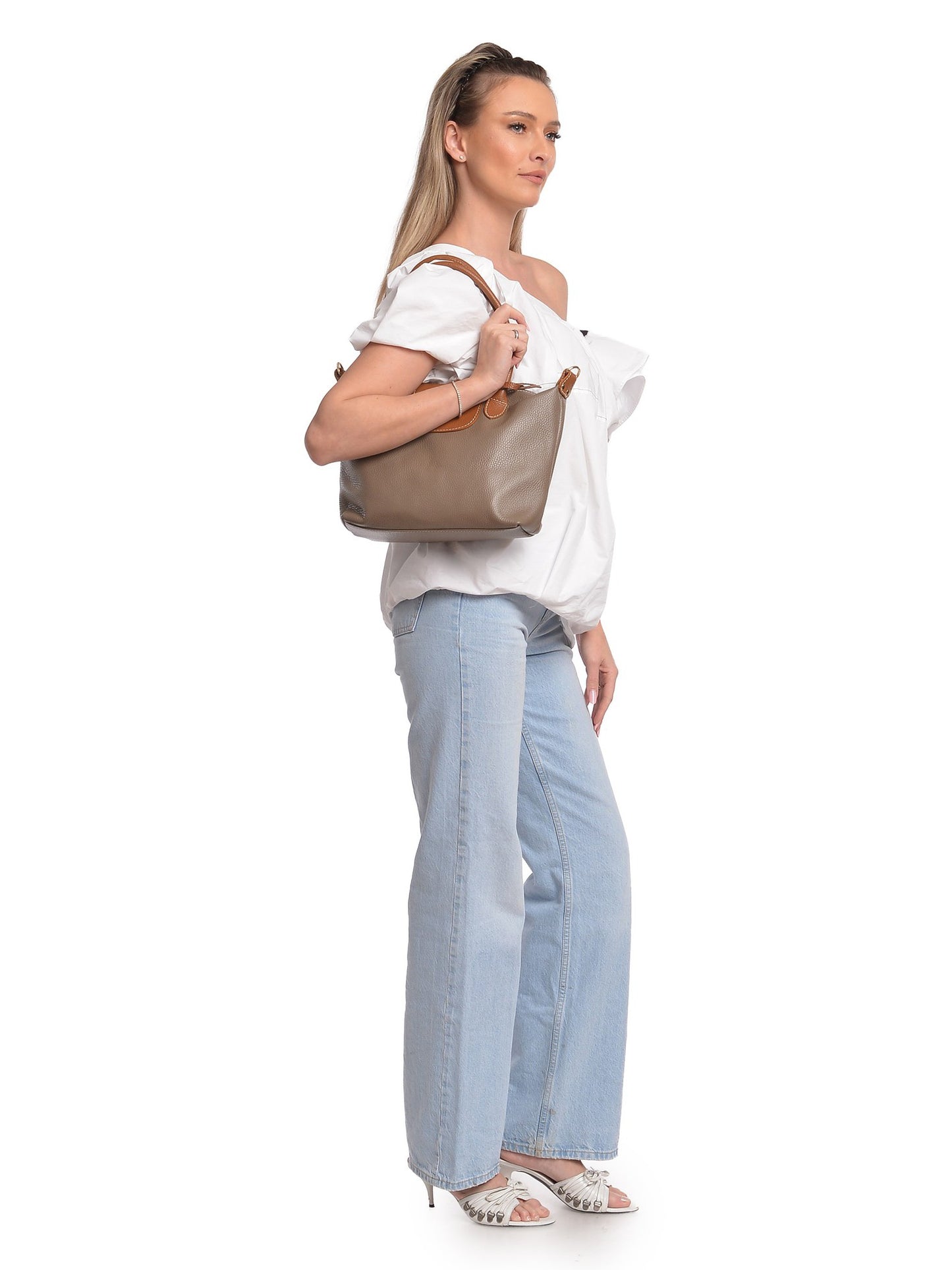 Anna Luchini Shoulder Bag AL 156 – Handtasche aus echtem Leder, Hergestellt in Italien