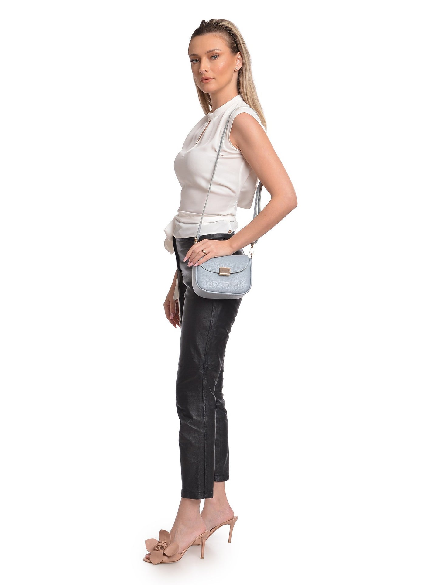 Anna Luchini Crossbody Bag AL 157 – Handtasche aus echtem Leder, Hergestellt in Italien