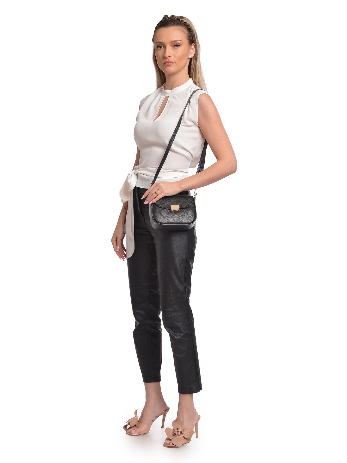 Anna Luchini Crossbody Bag AL 157 – Handtasche aus echtem Leder, Hergestellt in Italien