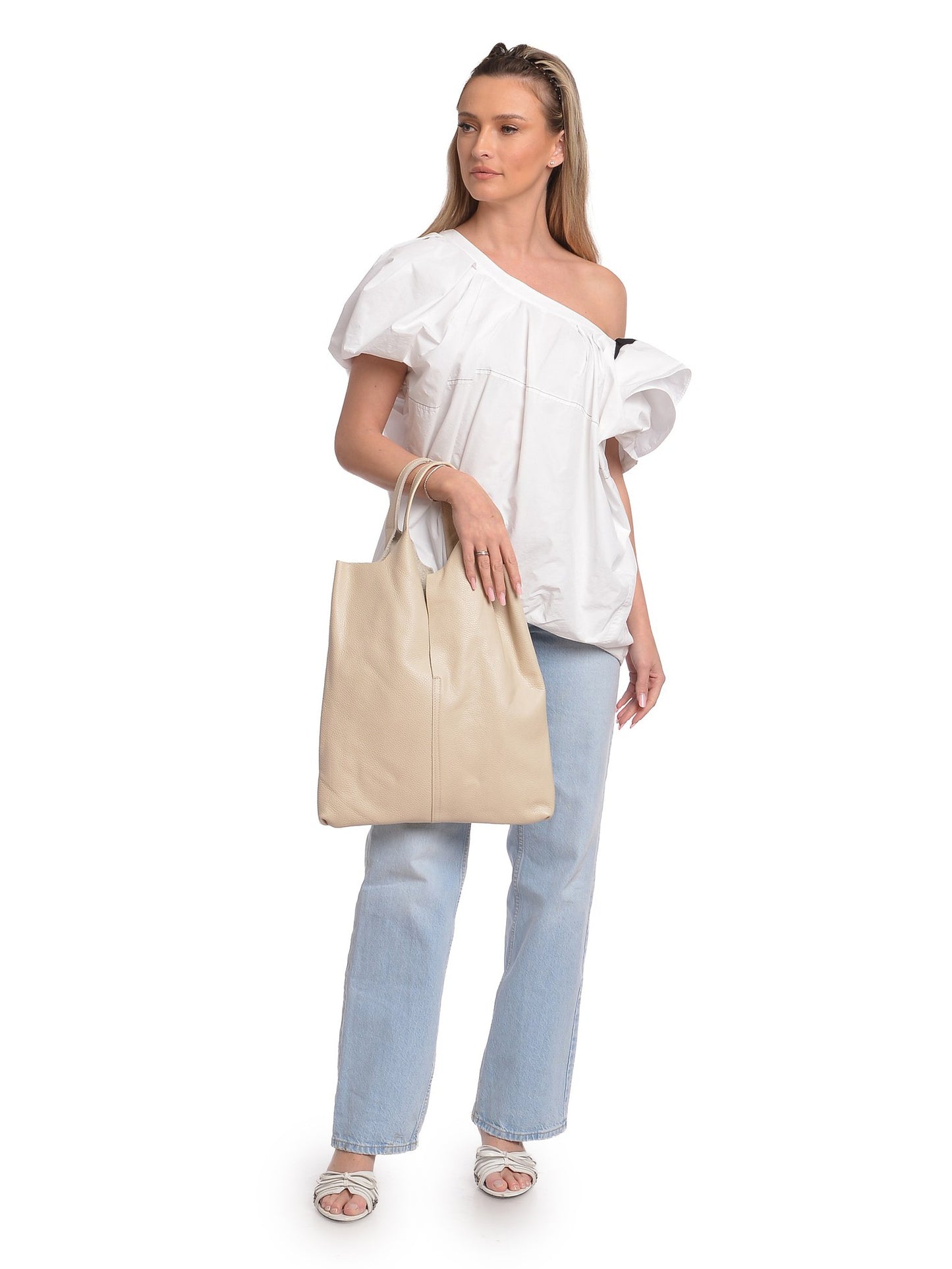 Anna Luchini Hobo Bag AL 161 – Handtasche aus echtem Leder, Hergestellt in Italien