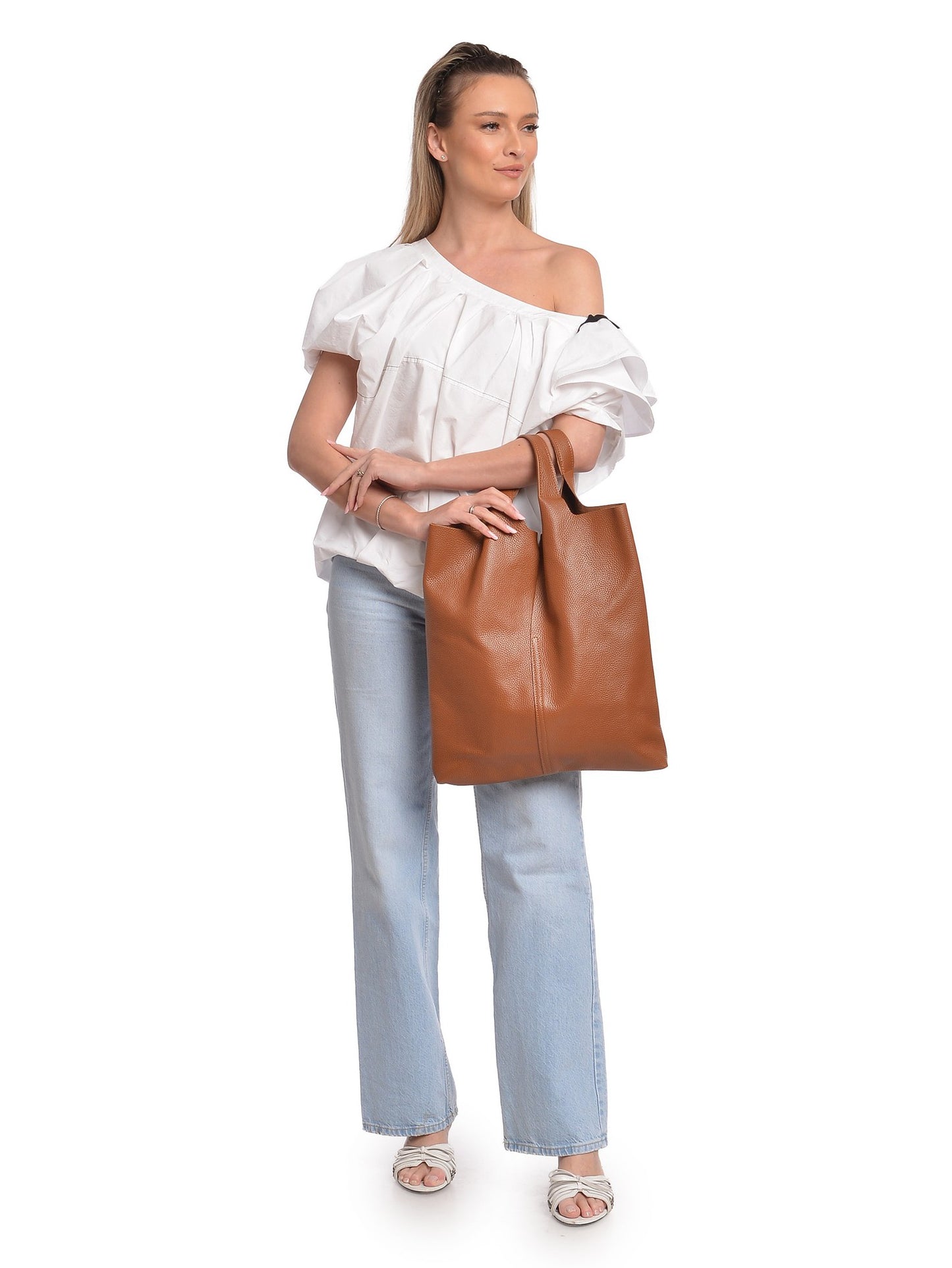 Anna Luchini Hobo Bag AL 161 – Handtasche aus echtem Leder, Hergestellt in Italien