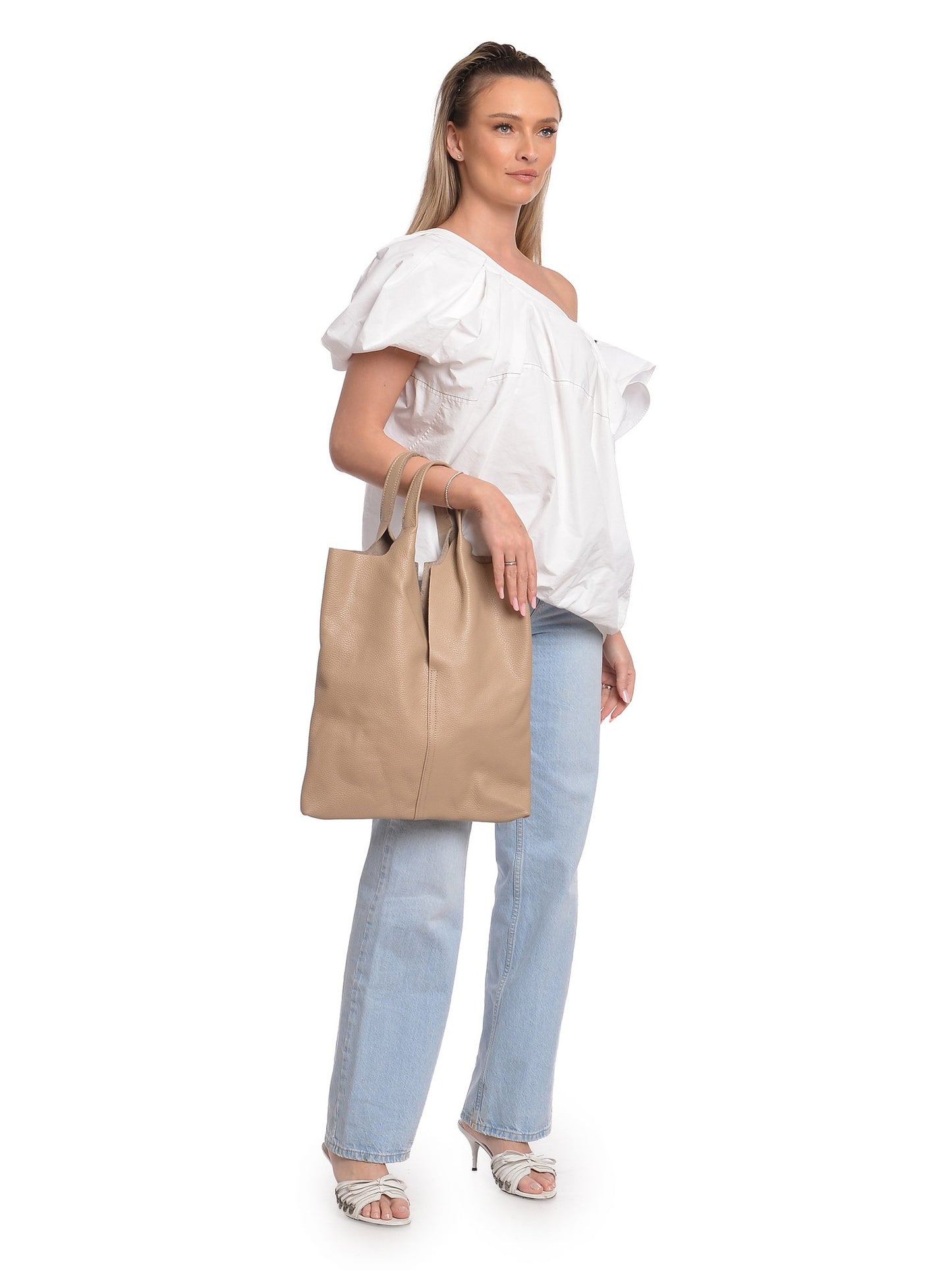 Anna Luchini Hobo Bag AL 161 – Handtasche aus echtem Leder, Hergestellt in Italien