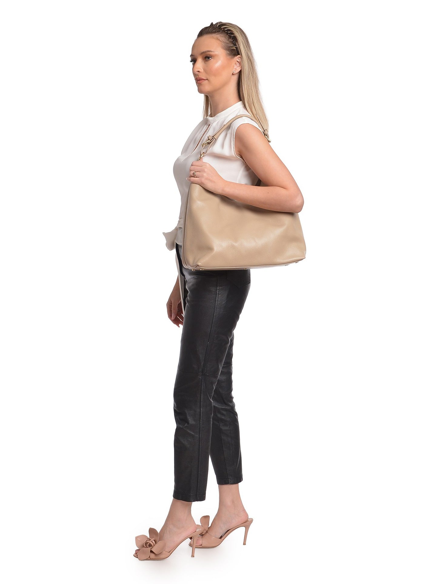 Anna Luchini Shoulder Bag AL 171T – Handtasche aus echtem Leder, Hergestellt in Italien