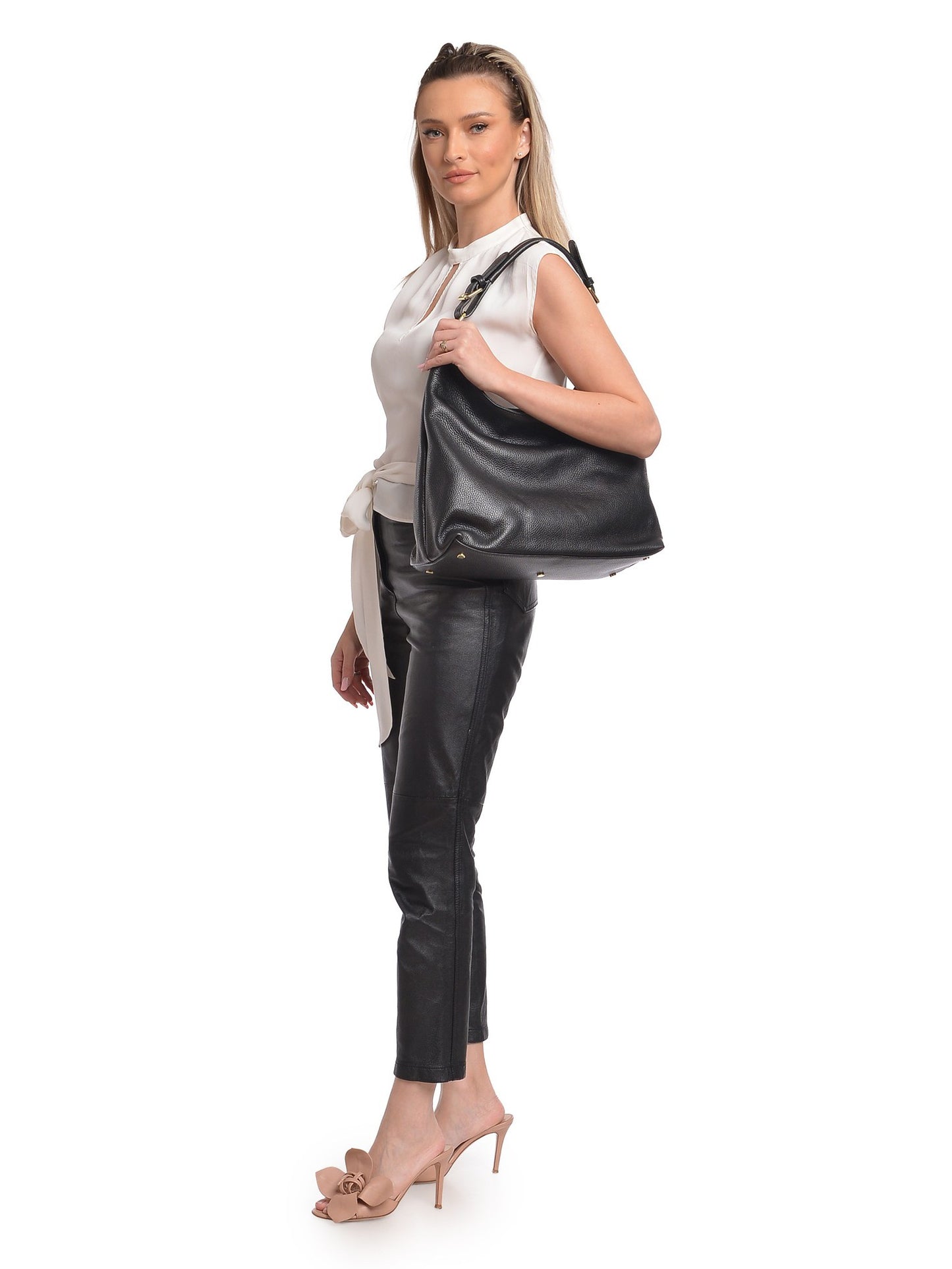 Anna Luchini Shoulder Bag AL 171T – Handtasche aus echtem Leder, Hergestellt in Italien