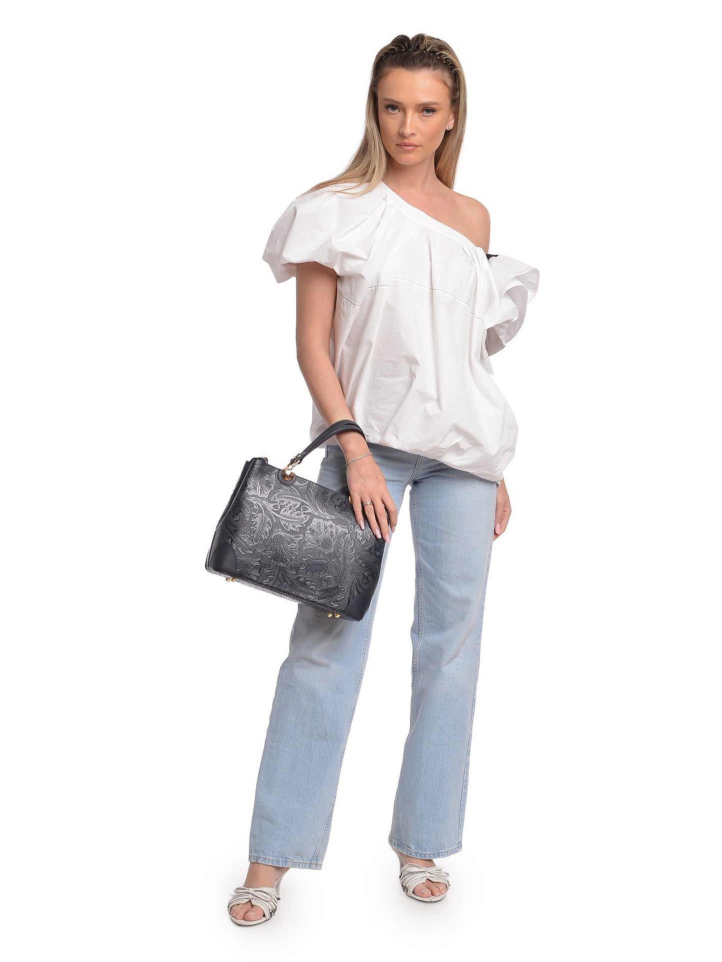 Anna Luchini Tote Bag AL 3165 – Handtasche aus echtem Leder, Hergestellt in Italien