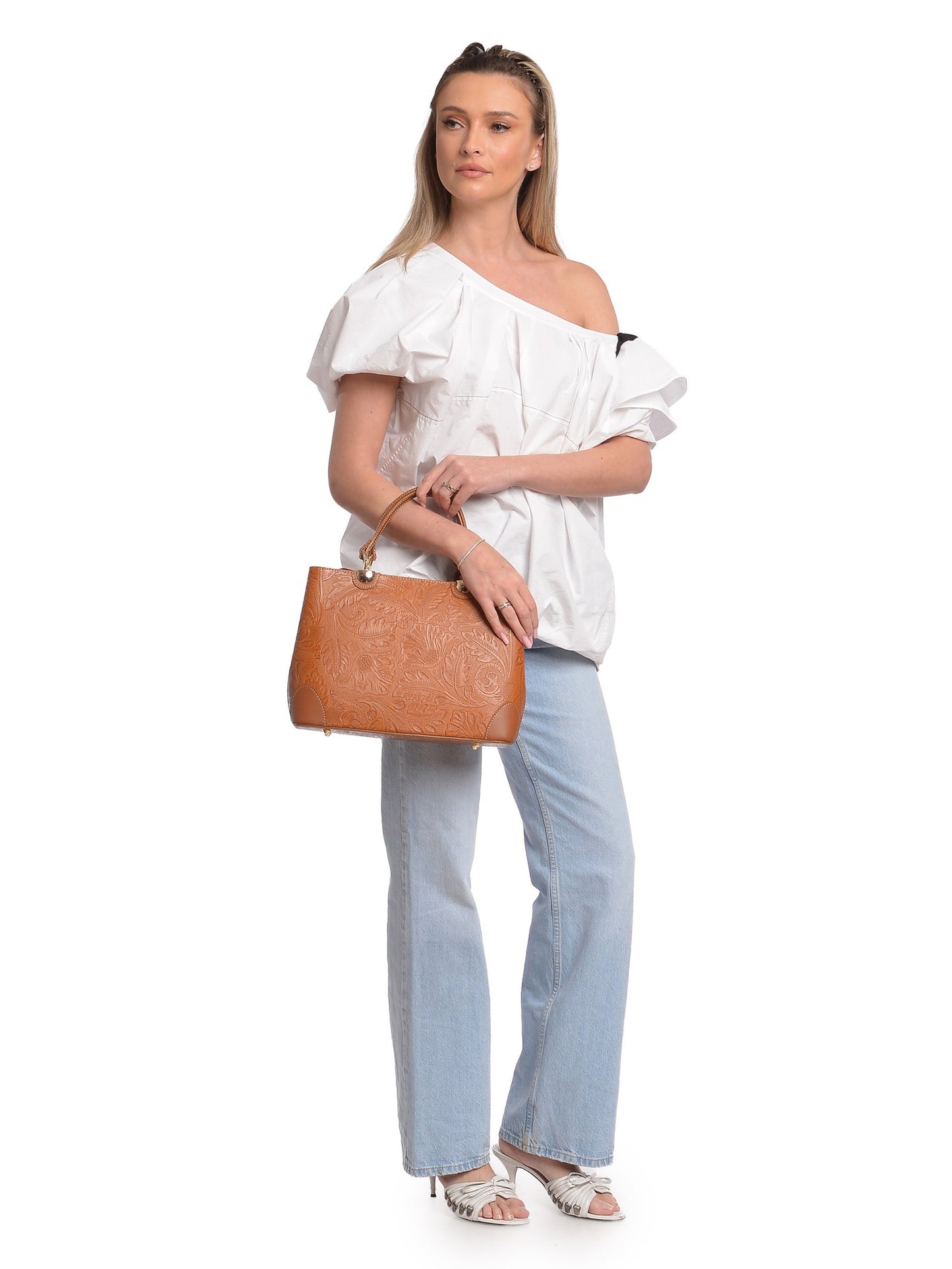 Anna Luchini Tote Bag AL 3165 – Handtasche aus echtem Leder, Hergestellt in Italien