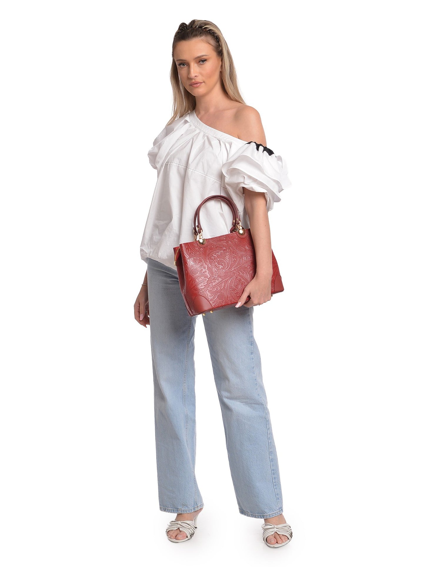 Anna Luchini Tote Bag AL 3165 – Handtasche aus echtem Leder, Hergestellt in Italien