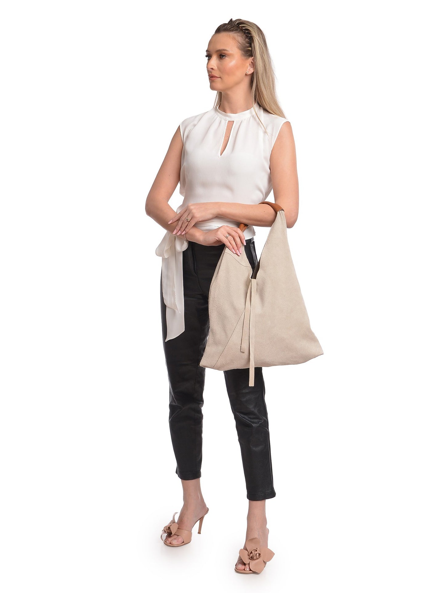 Anna Luchini Hobo Bag AL 8166 – Wildledertasche aus Italien