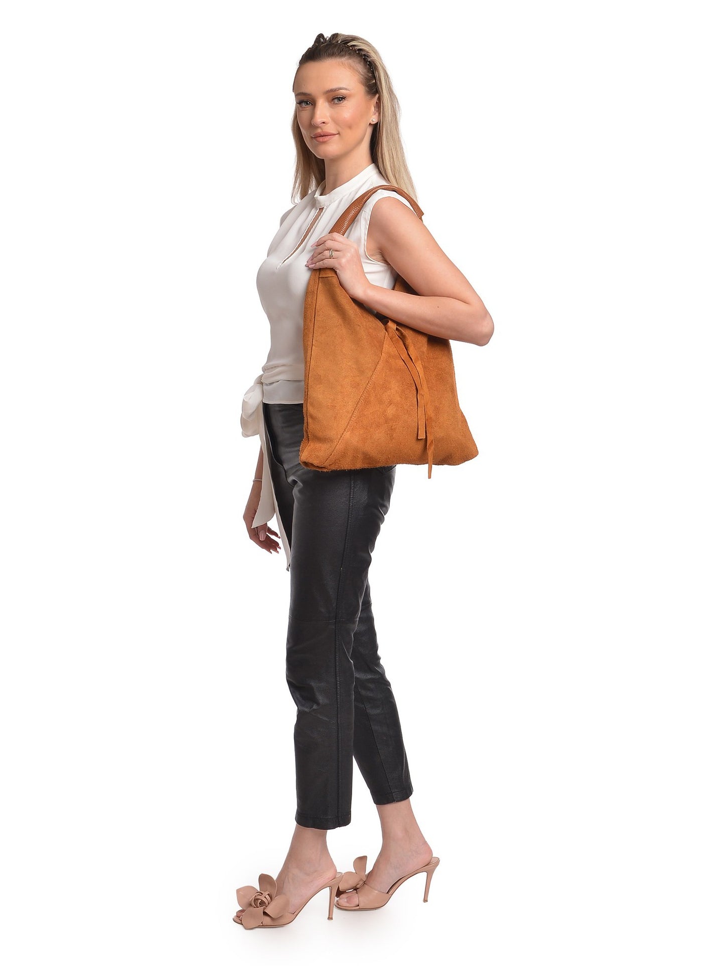Anna Luchini Hobo Bag AL 8166 – Wildledertasche aus Italien