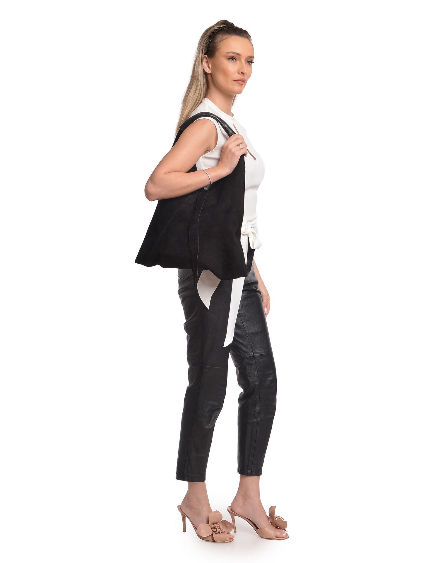 Anna Luchini Hobo Bag AL 8166 – Wildledertasche aus Italien