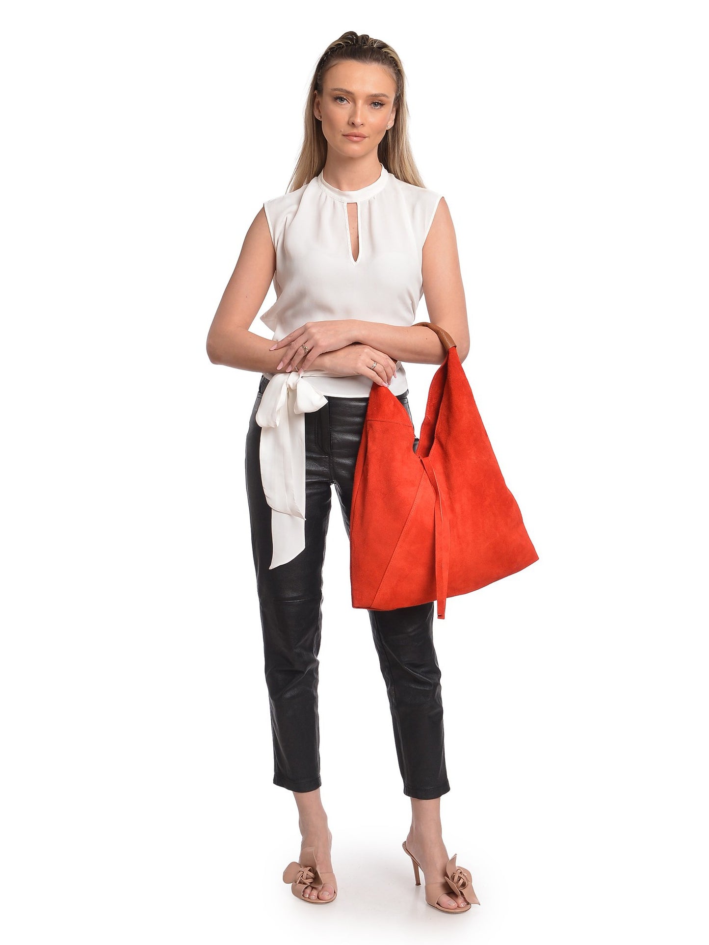 Anna Luchini Hobo Bag AL 8166 – Wildledertasche aus Italien