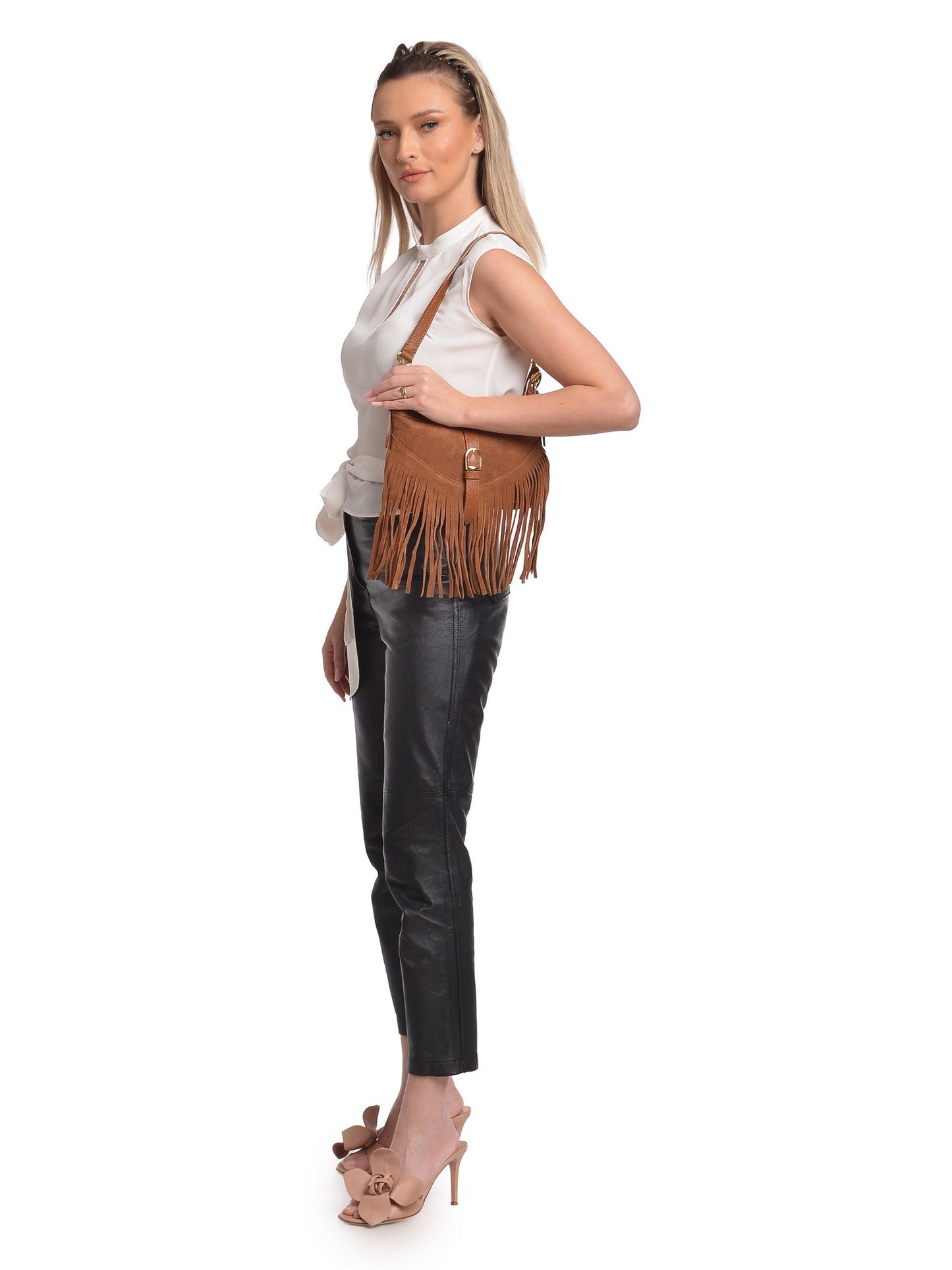 Anna Luchini Shoulder Bag AL 8194 – Handtasche aus echtem Leder, Hergestellt in Italien