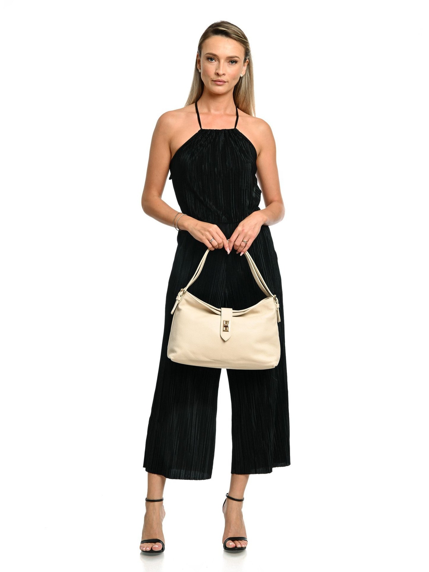 Anna Luchini Shoulder Bag AL SBV 19 – Handtasche aus echtem Leder, Hergestellt in Italien