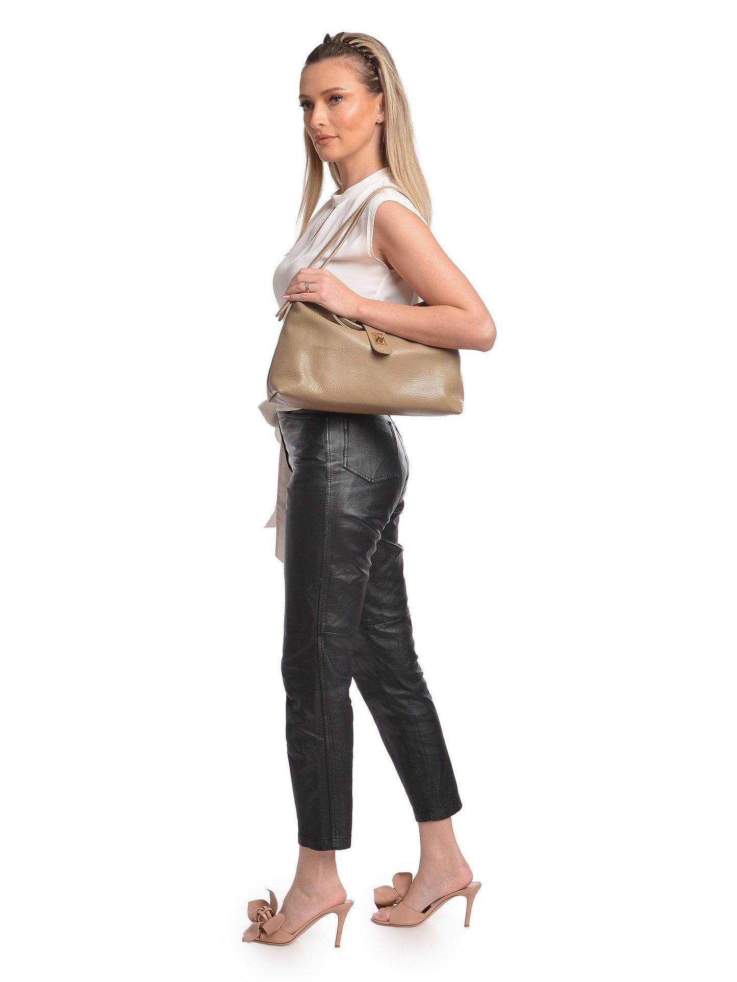 Anna Luchini Shoulder Bag AL SBV 19 – Handtasche aus echtem Leder, Hergestellt in Italien
