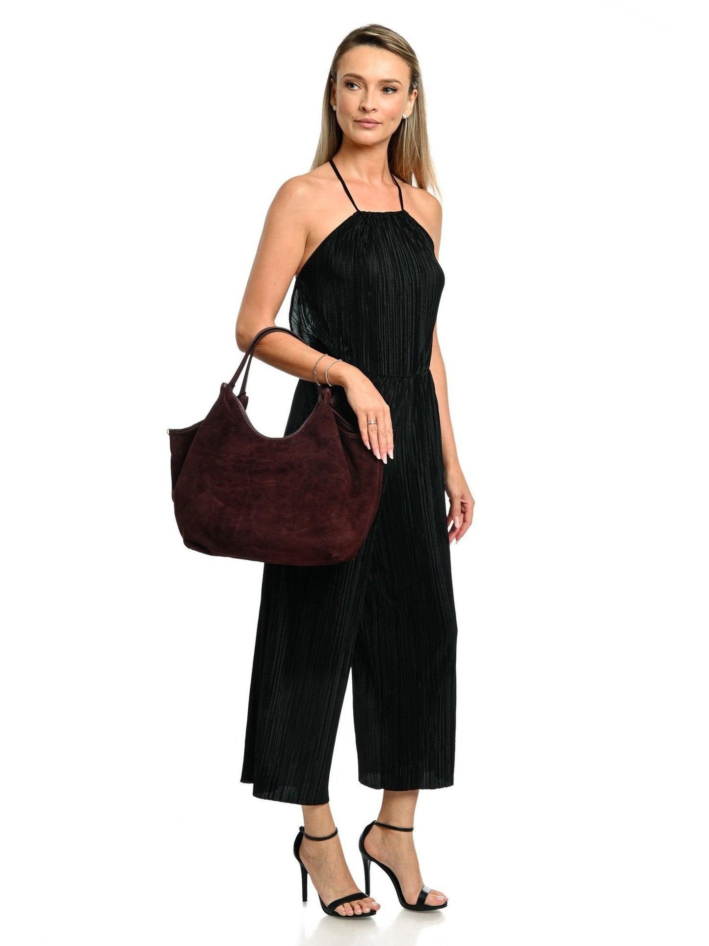 Anna Luchini Hobo Bag AL TSBV 26 – Wildledertasche aus Italien