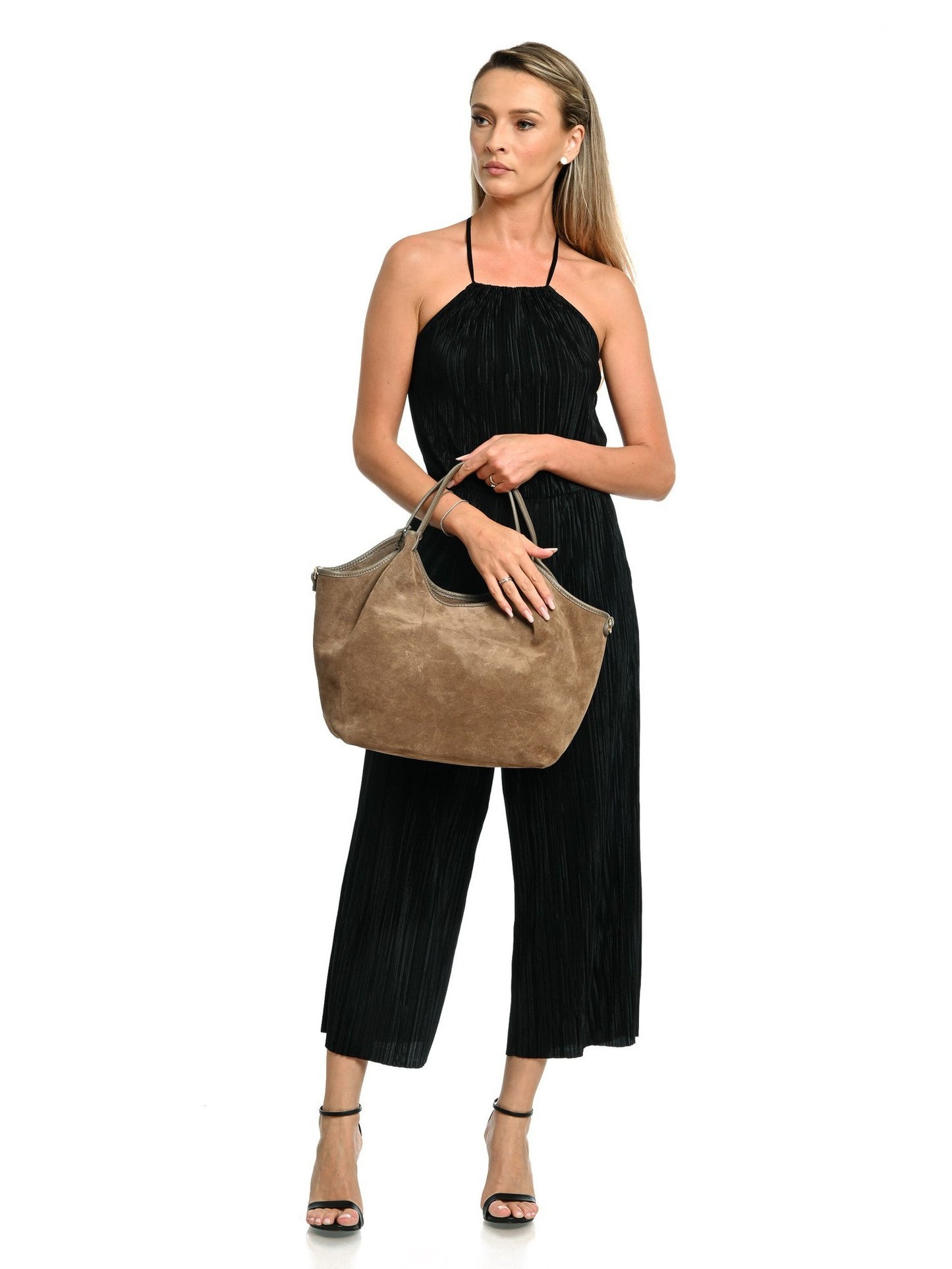 Anna Luchini Hobo Bag AL TSBV 26 – Wildledertasche aus Italien