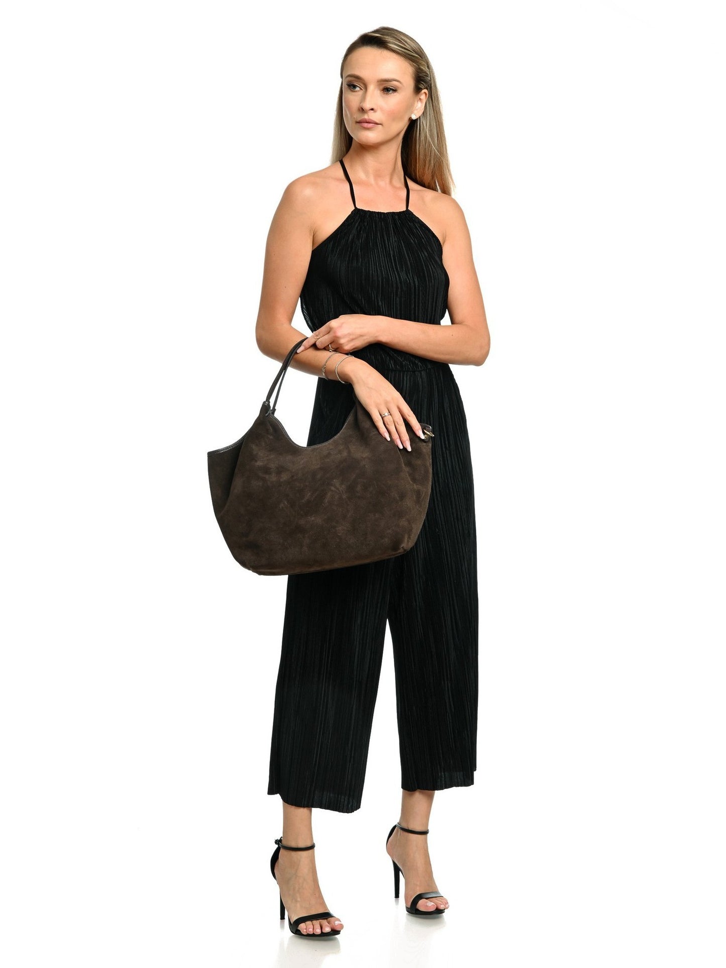 Anna Luchini Hobo Bag AL TSBV 26 – Wildledertasche aus Italien