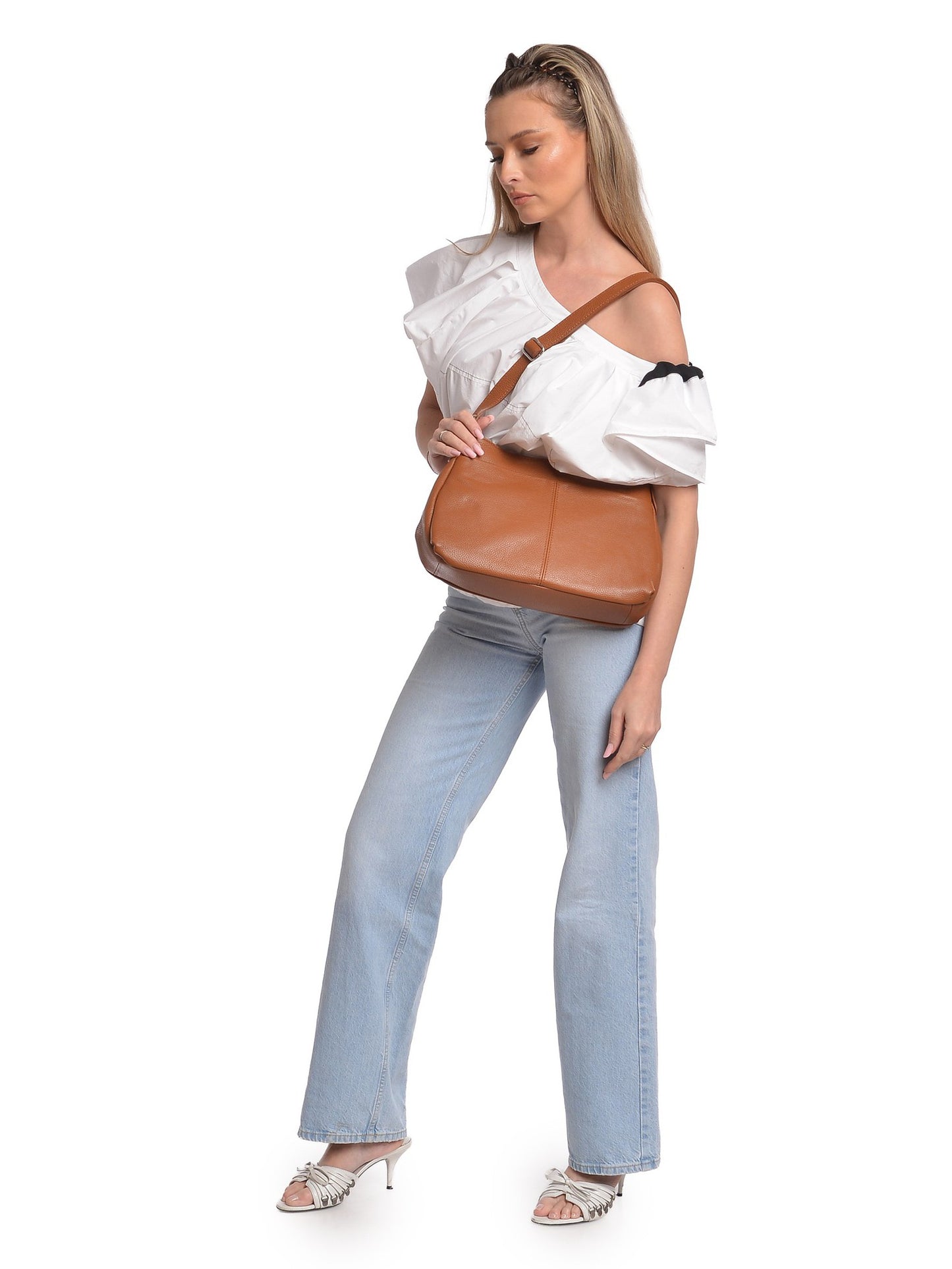 Isabella Rhea Shoulder Bag IR 173 – Handtasche aus echtem Leder, Hergestellt in Italien