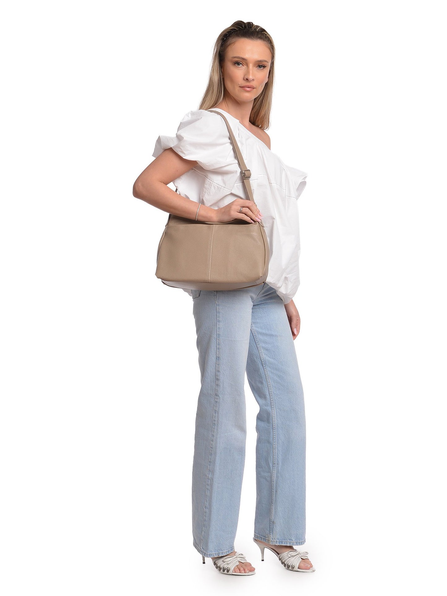 Isabella Rhea Shoulder Bag IR 173 – Handtasche aus echtem Leder, Hergestellt in Italien