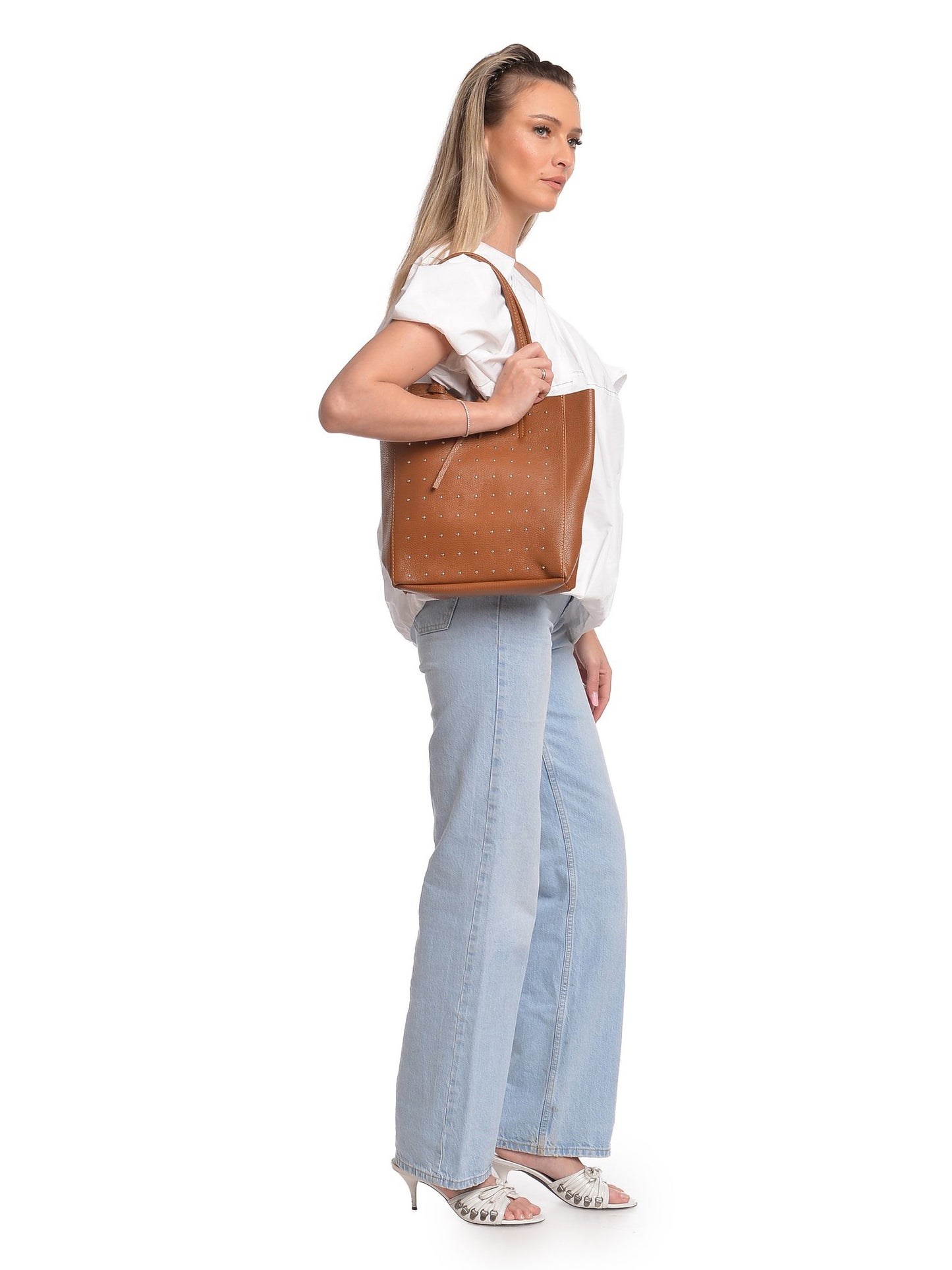 Isabella Rhea Hobo Bag IR 175 – Handtasche aus echtem Leder, Hergestellt in Italien