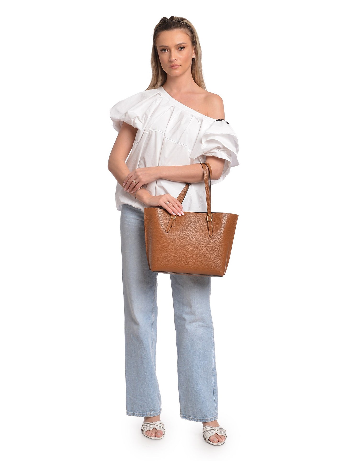 Isabella Rhea Shoulder Bag IR 176 – Handtasche aus echtem Leder, Hergestellt in Italien