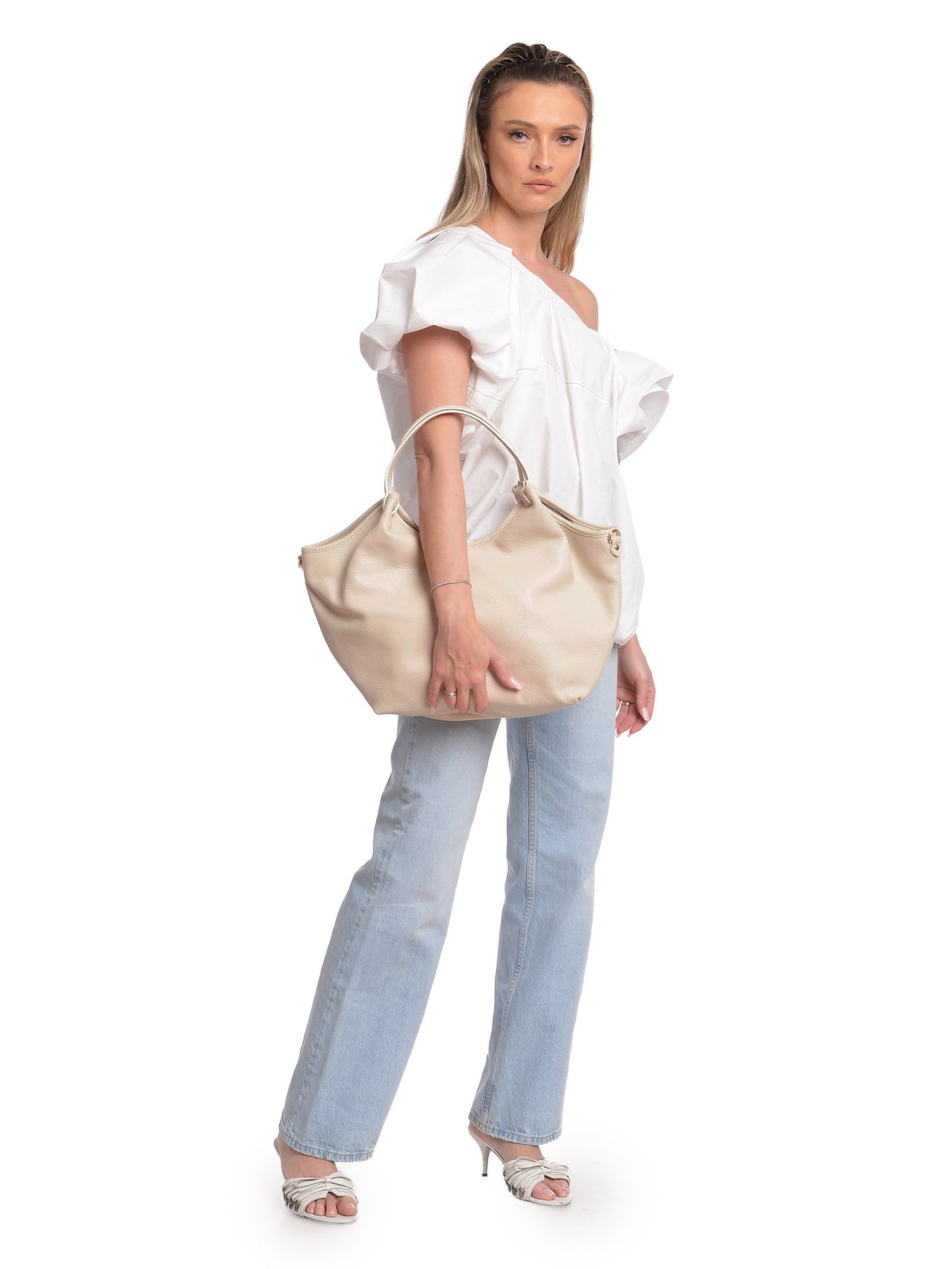Isabella Rhea Shoulder Bag IR 186T – Handtasche aus echtem Leder, Hergestellt in Italien
