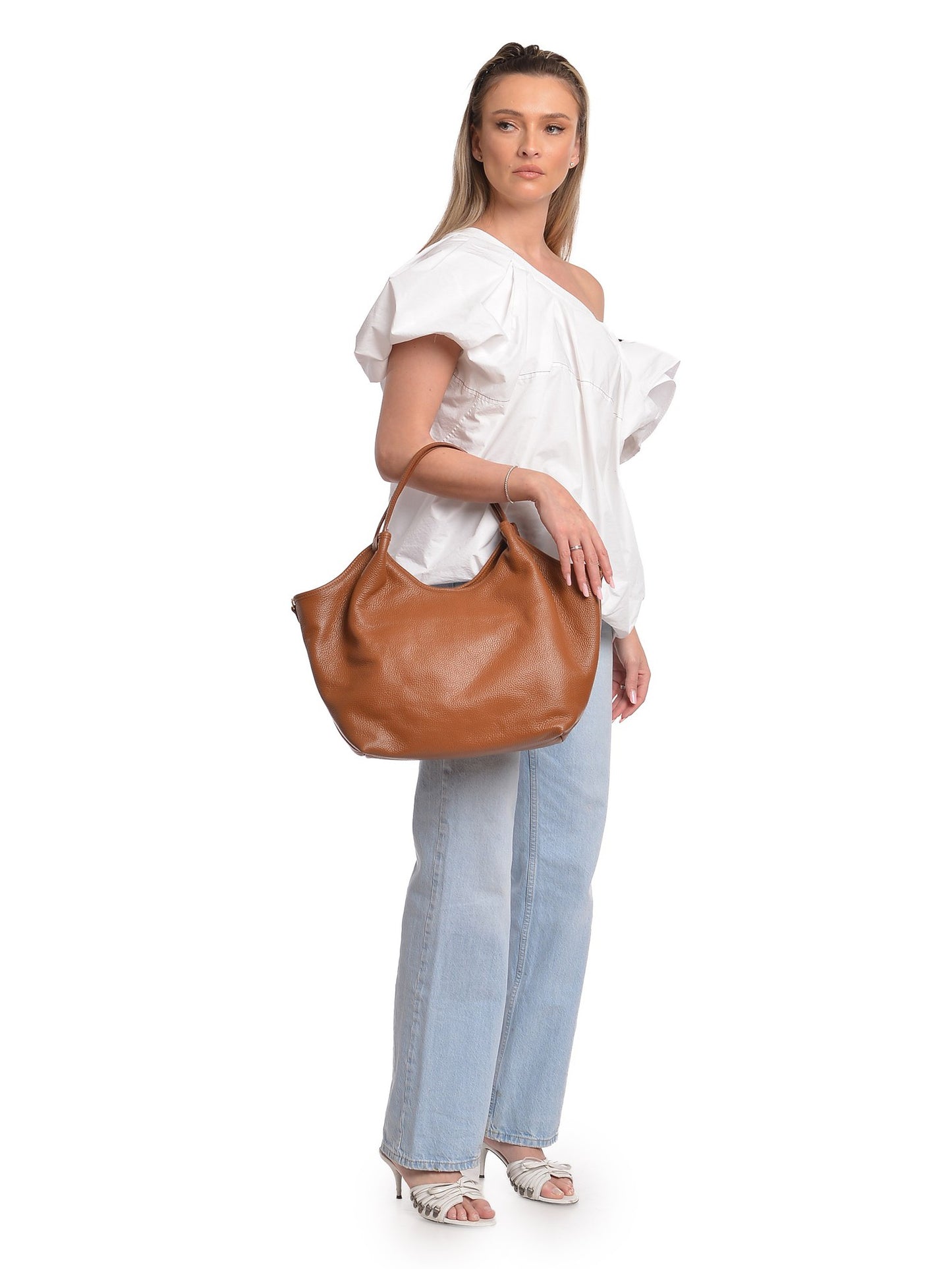 Isabella Rhea Shoulder Bag IR 186T – Handtasche aus echtem Leder, Hergestellt in Italien