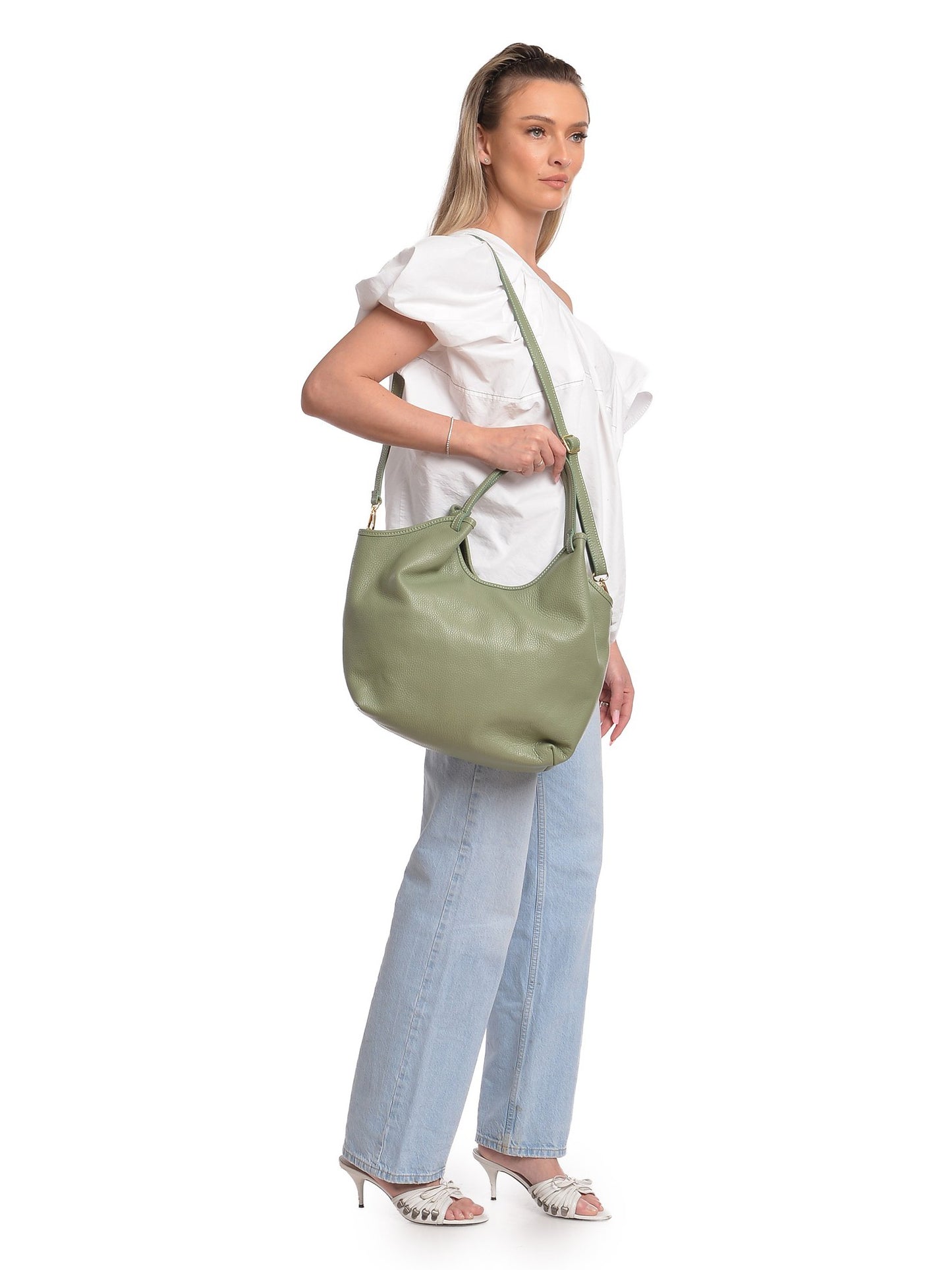 Isabella Rhea Shoulder Bag IR 186T – Handtasche aus echtem Leder, Hergestellt in Italien