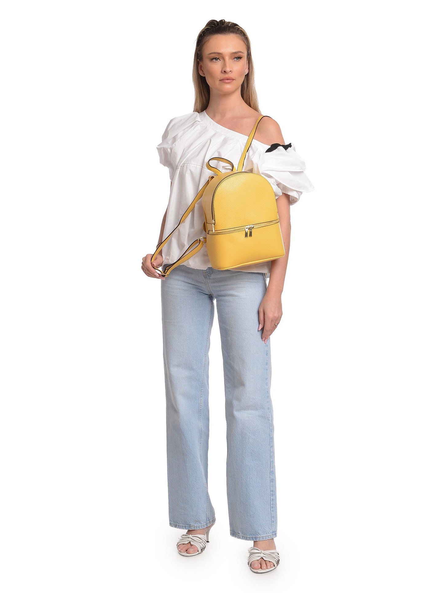 Isabella Rhea Backpack IR 189 – Rucksack aus echtem Leder, Hergestellt in Italien