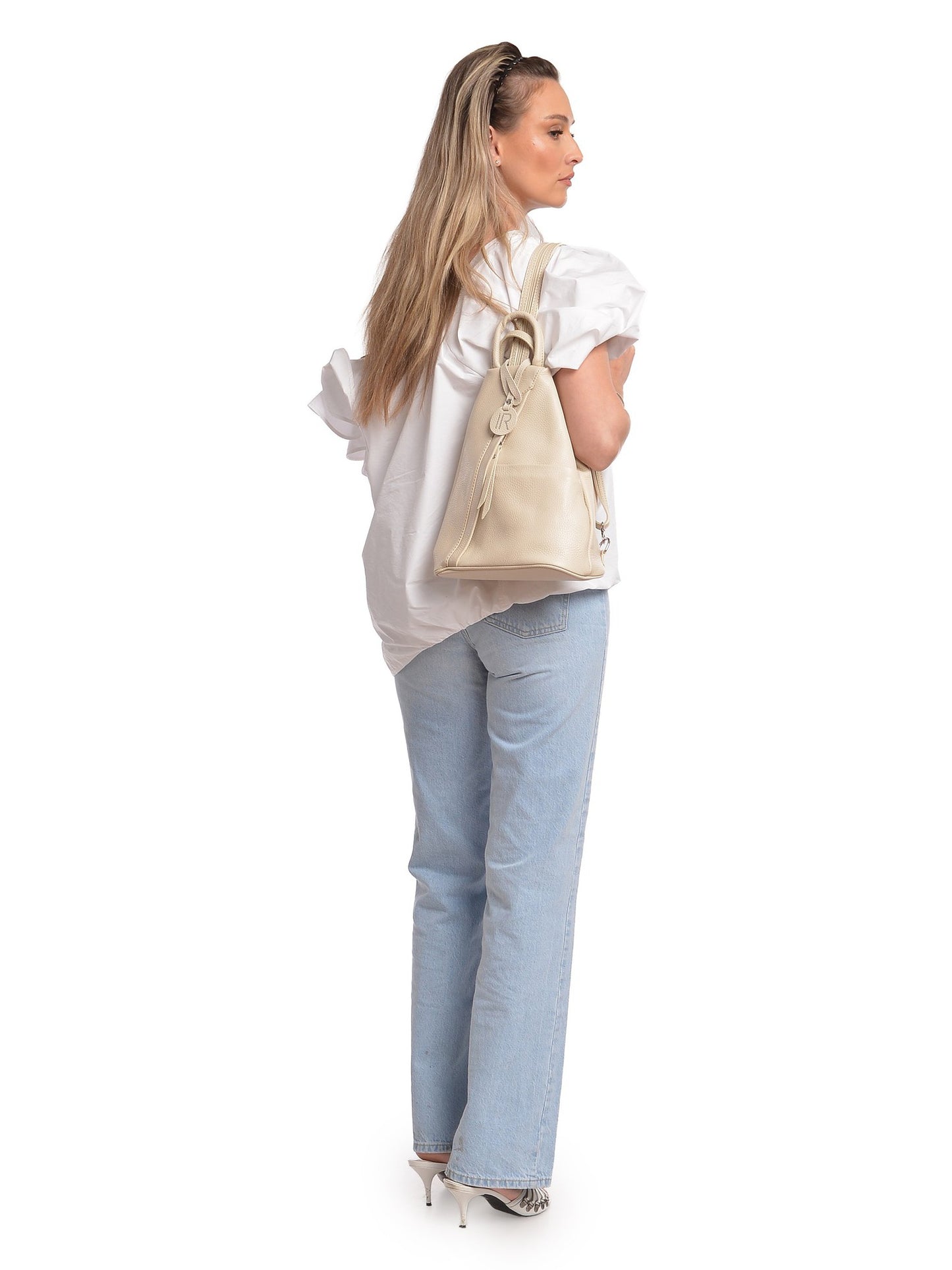 Isabella Rhea Backpack IR 190 – Rucksack aus echtem Leder, Hergestellt in Italien