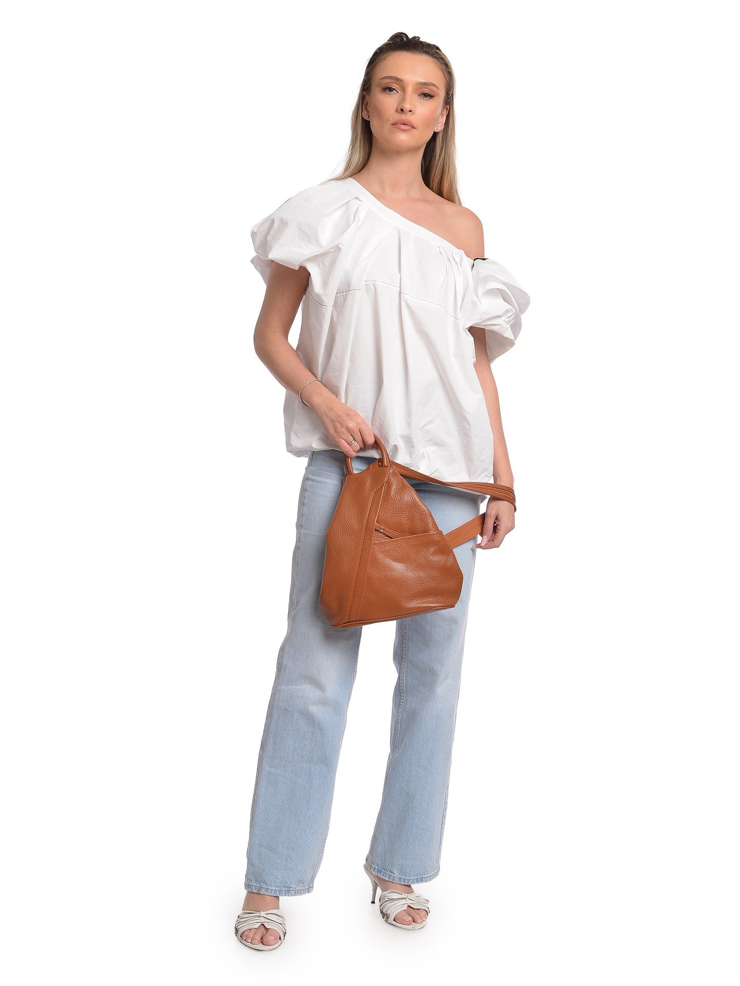 Isabella Rhea Backpack IR 190 – Rucksack aus echtem Leder, Hergestellt in Italien
