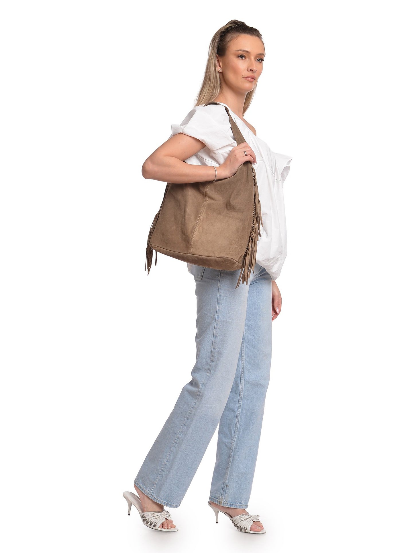 Isabella Rhea Hobo Bag IR 8171 – Wildleder Tasche aus Italien