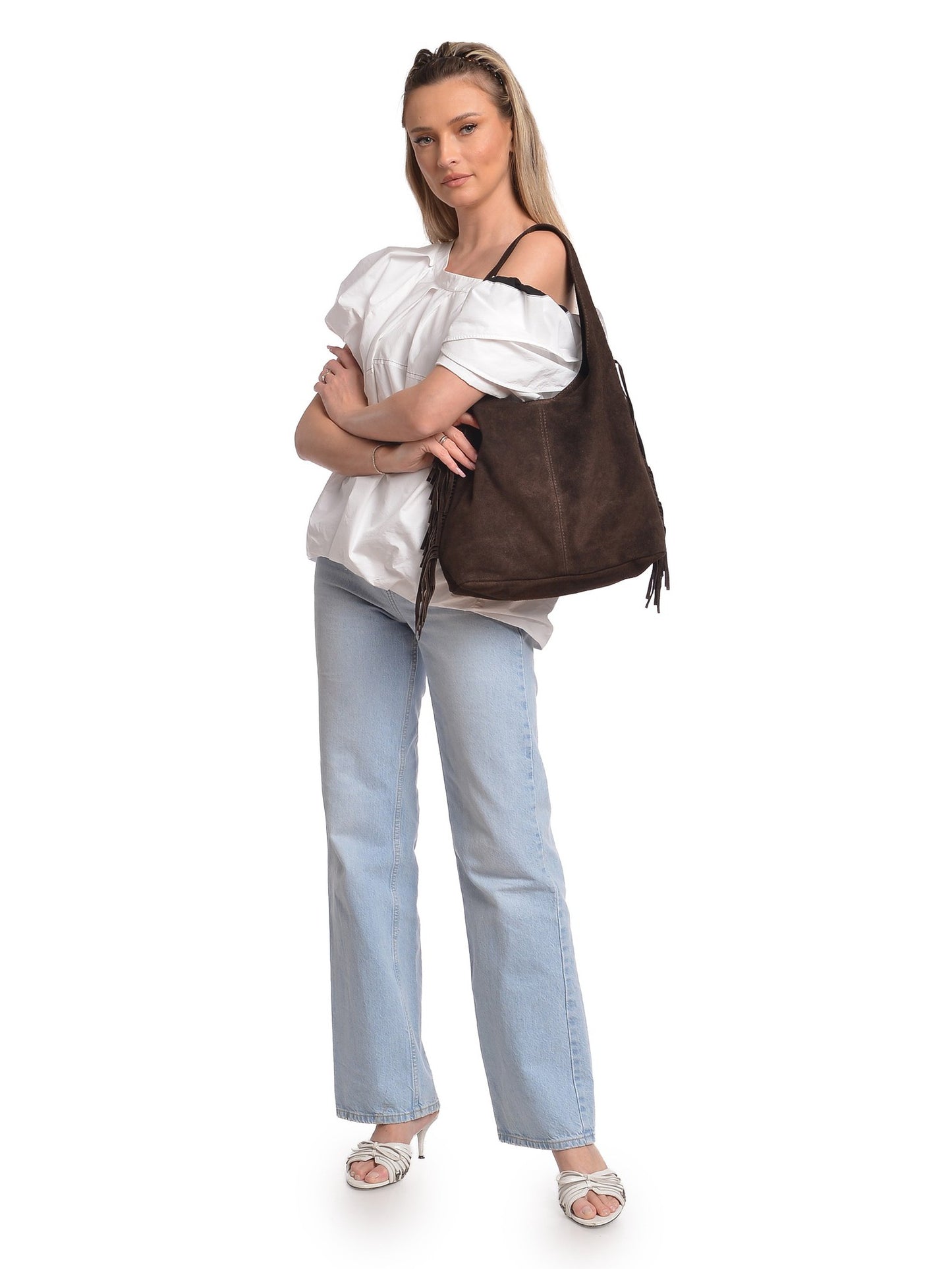 Isabella Rhea Hobo Bag IR 8171 – Wildleder Tasche aus Italien