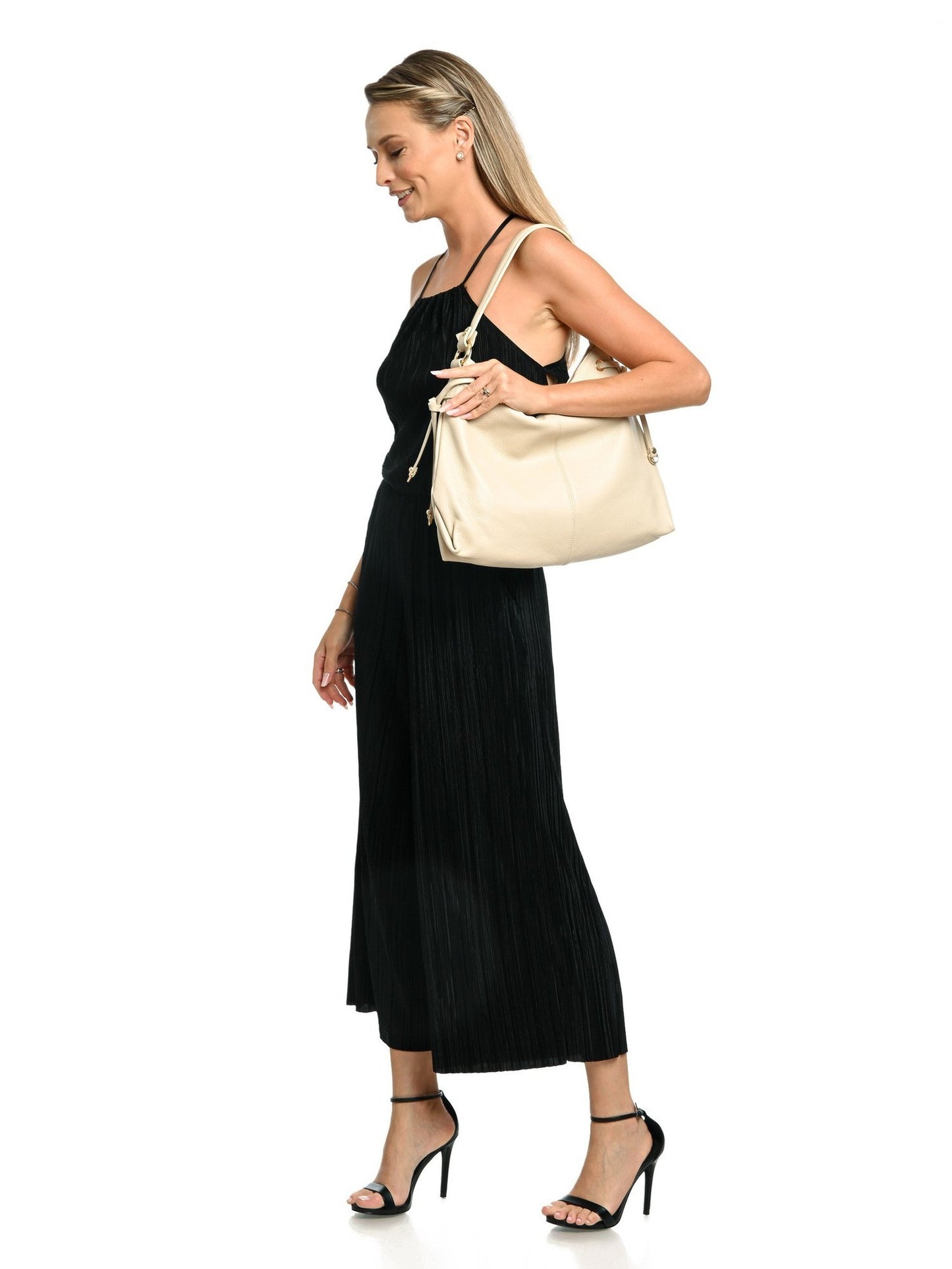 Isabella Rhea Hobo Bag IR SBV 29 – Handtasche aus echtem Leder, Hergestellt in Italien